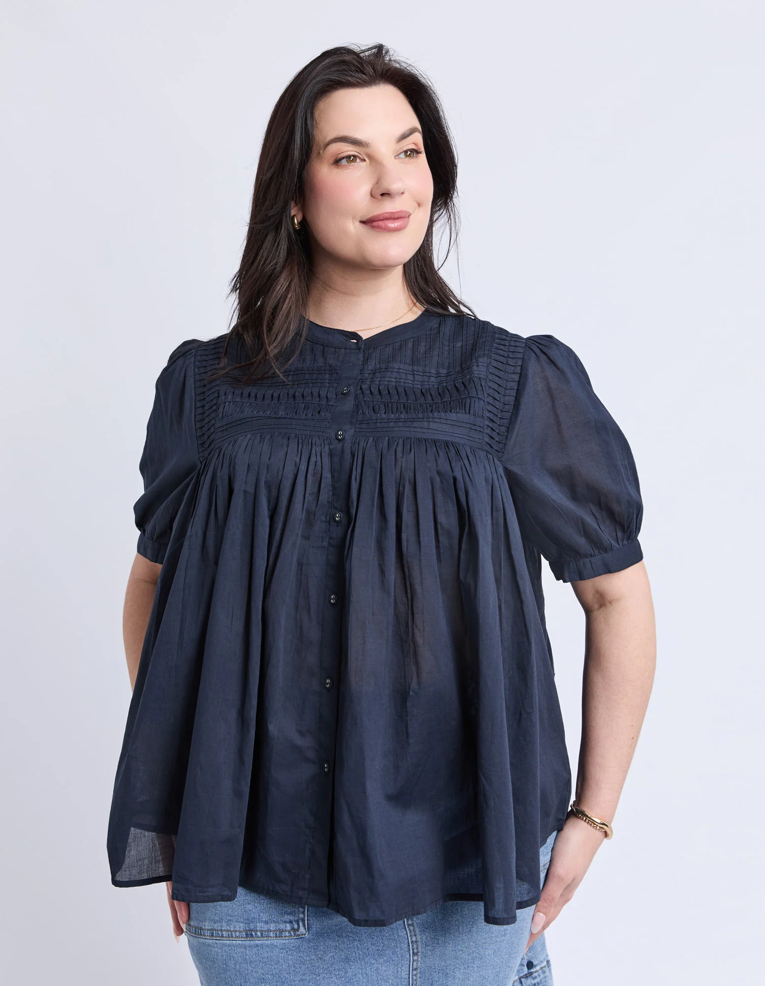 Monty Short Sleeve Shirt Navy - Image 4