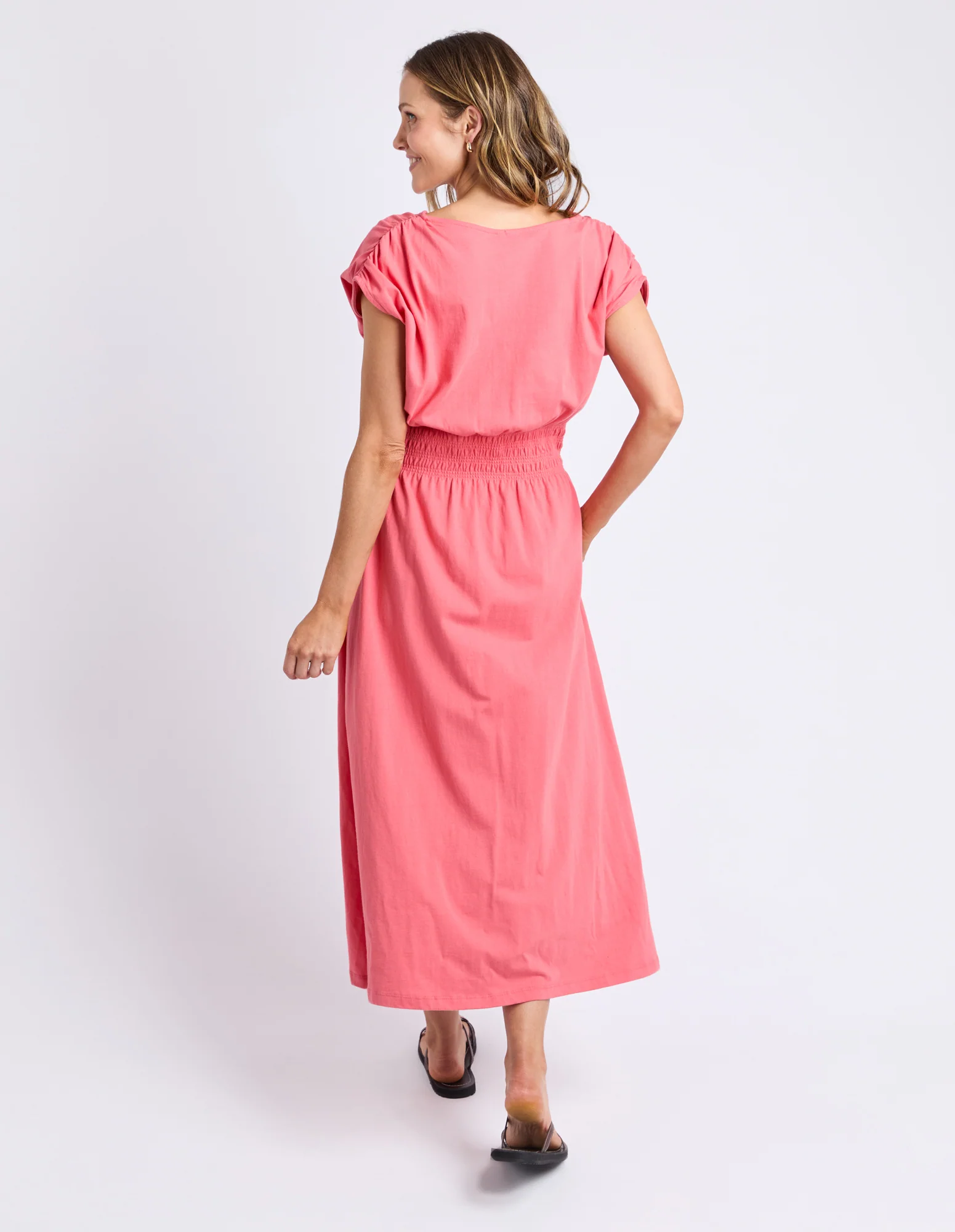 Nelle Midi Dress Sugar Coral - Image 3