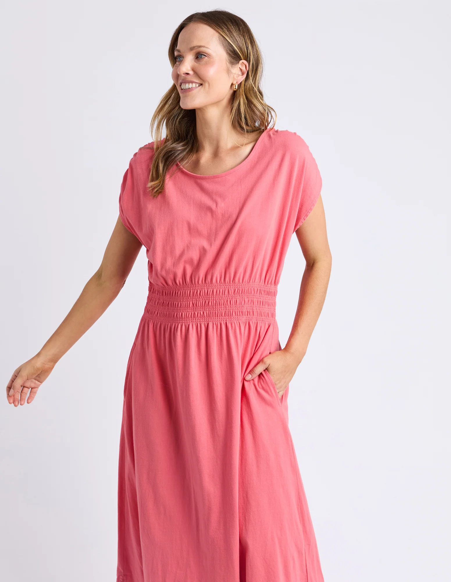 Nelle Midi Dress Sugar Coral - Image 4