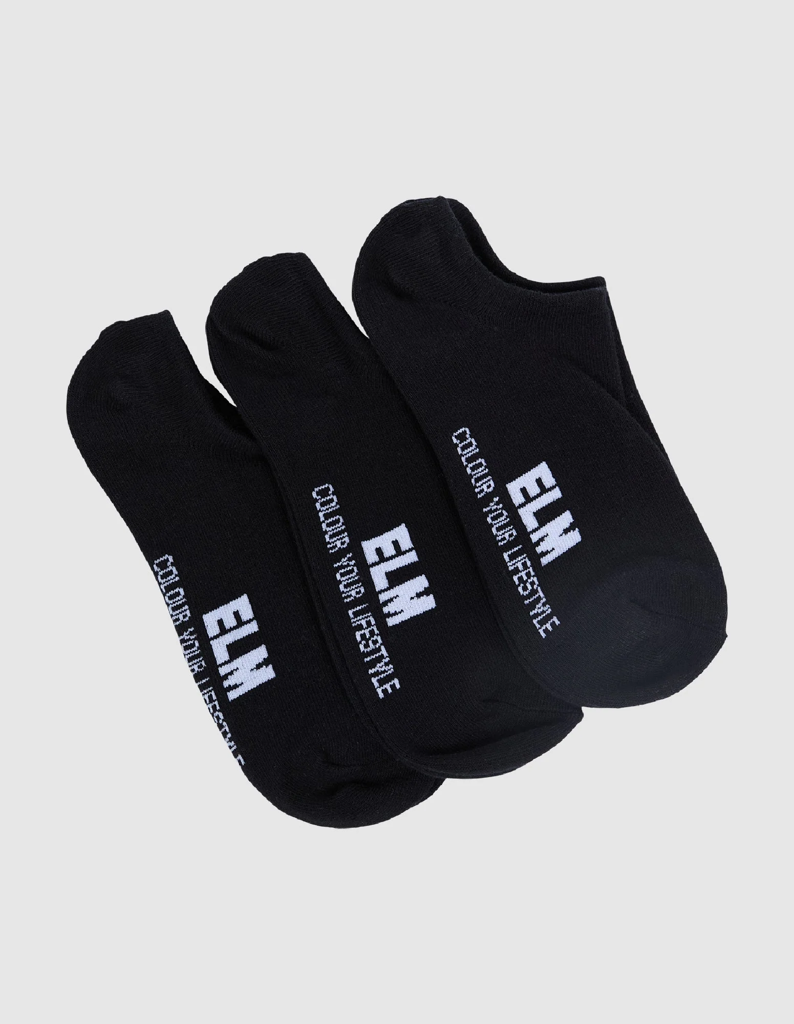 No Show Socks 3 Pack Black - Image 3