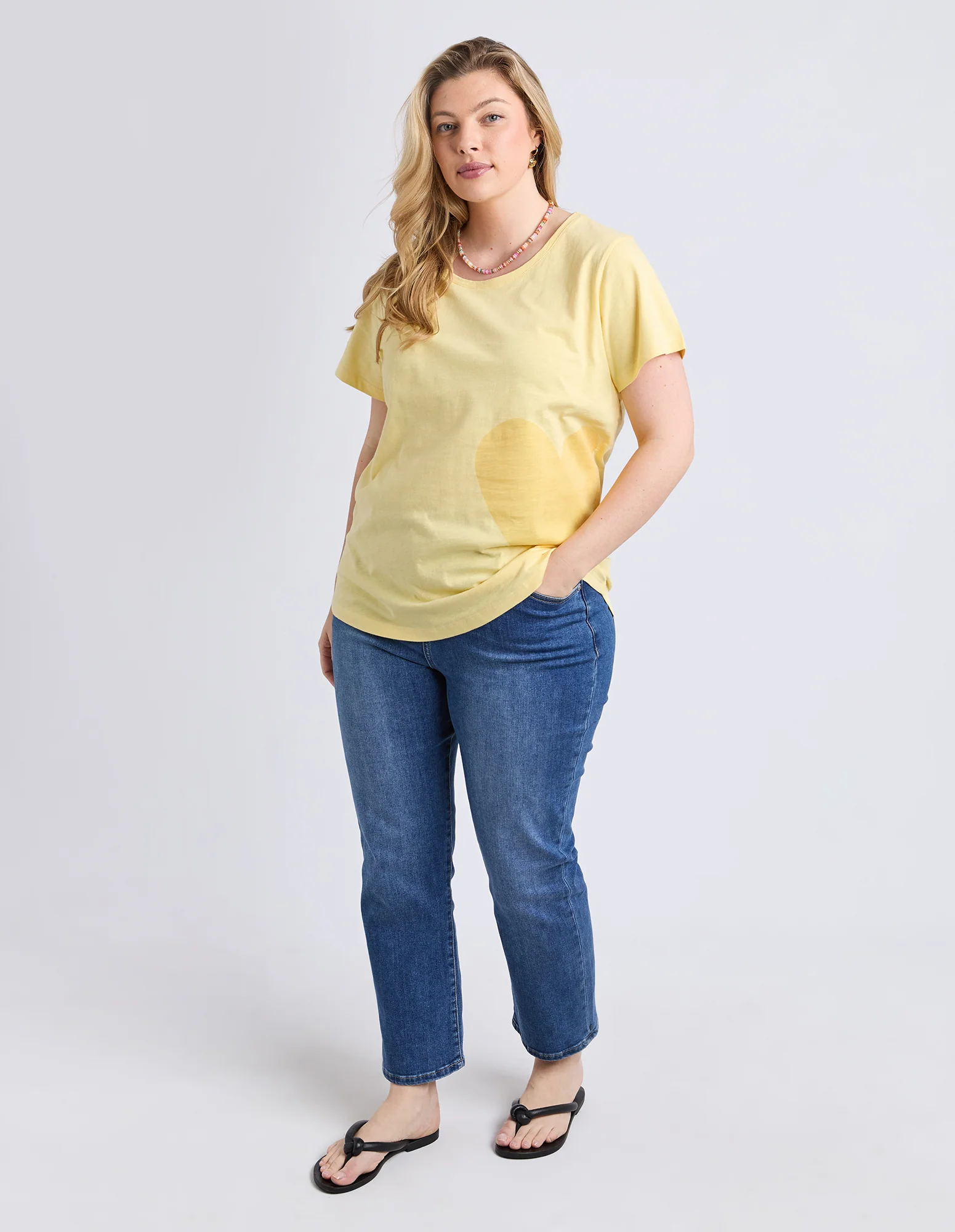 One Heart Tee Pale Banana - Image 12