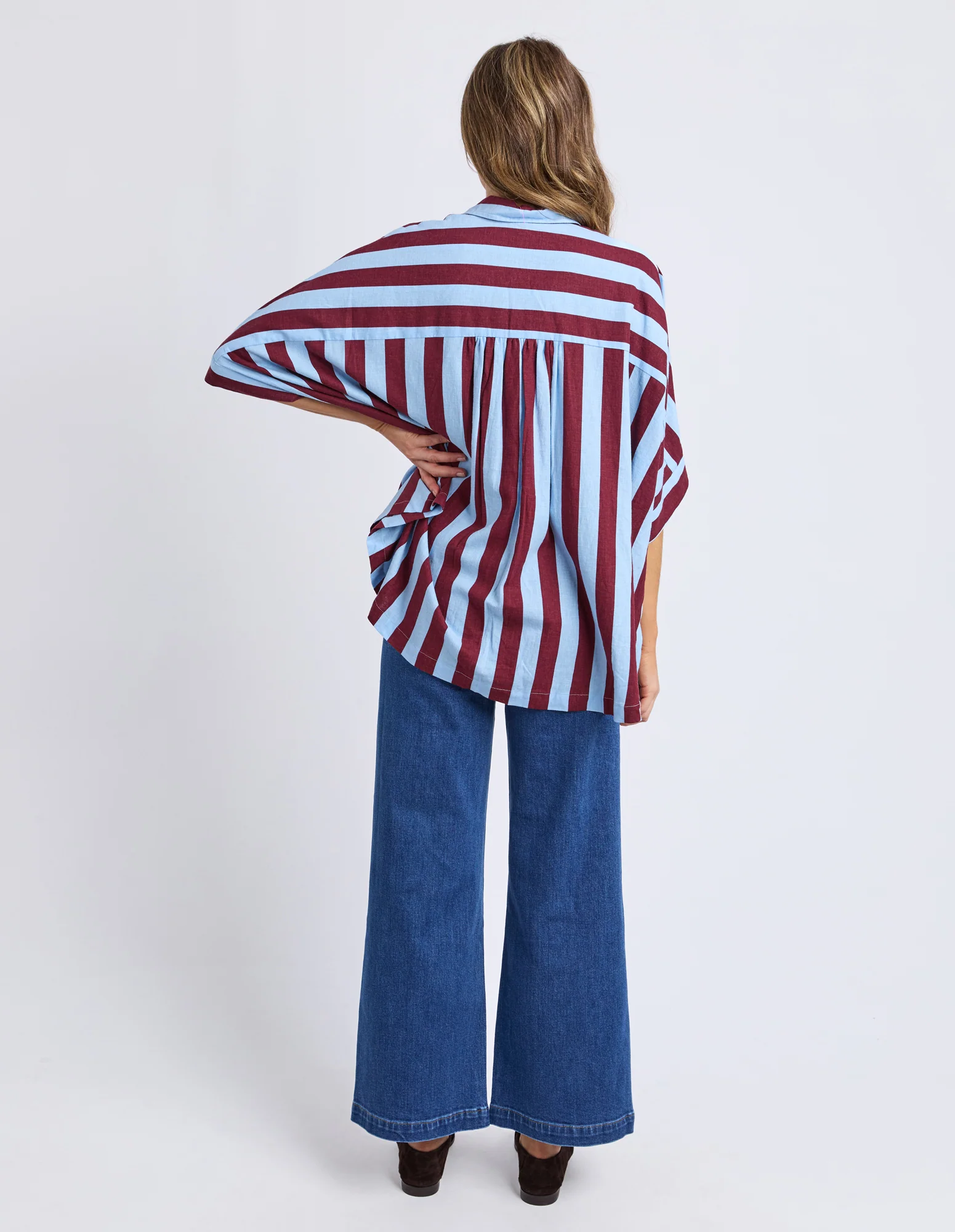 Palermo Stripe Shirt Plum Stripe - Image 3