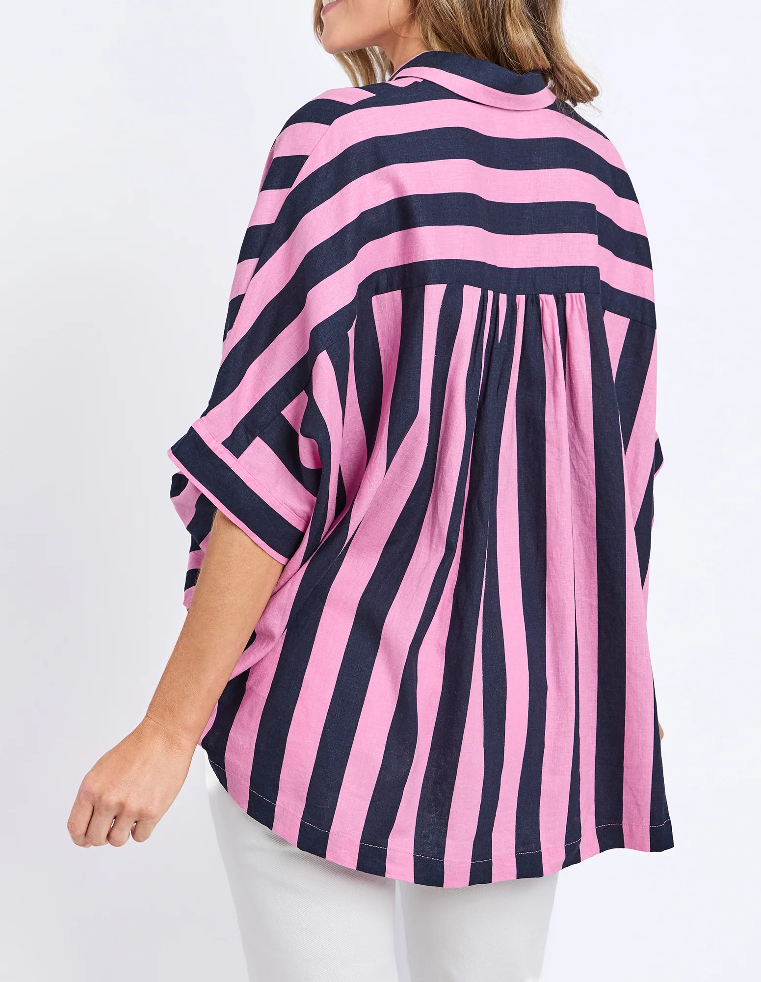 Palermo Stripe Shirt Quartz Pink - Image 3