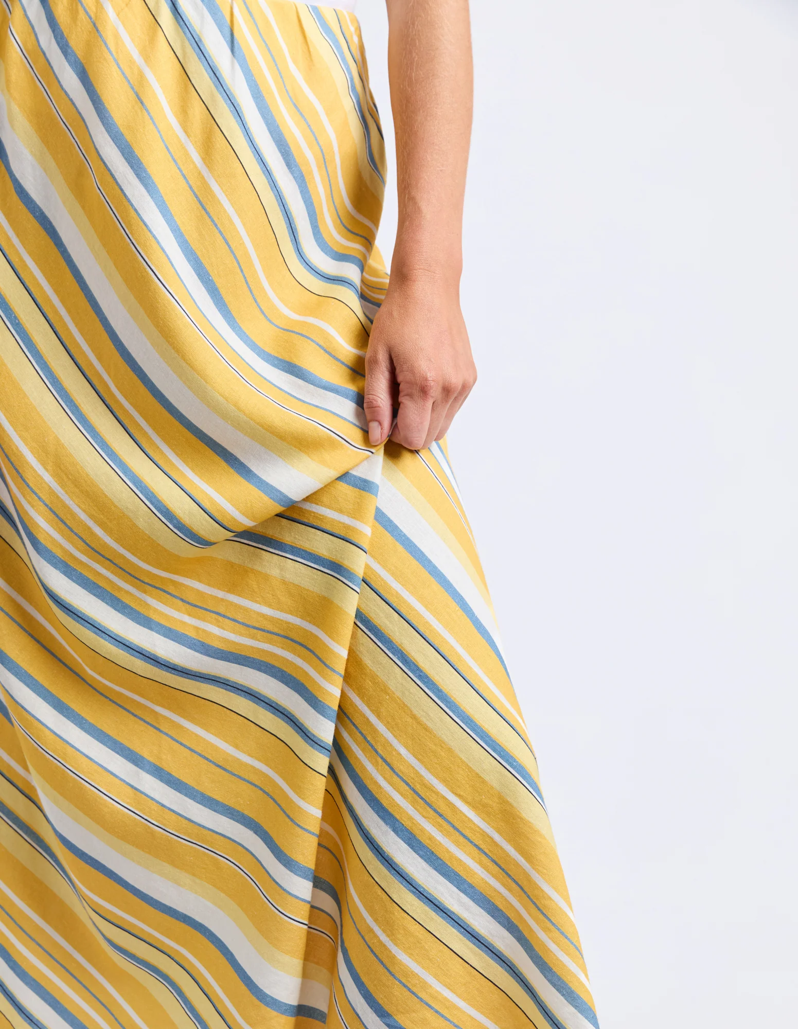 Palermo Stripe Skirt Pale Banana Stripe - Image 5