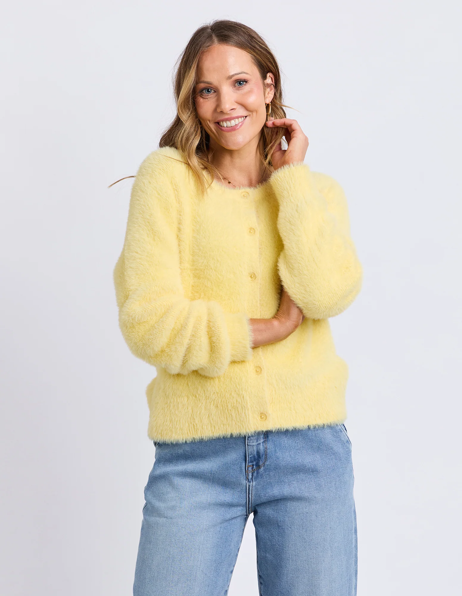 Paris Cardigan Pale Lemon - Image 2