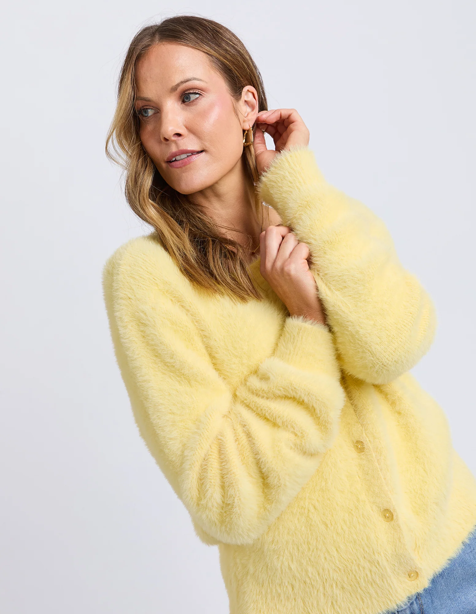 Paris Cardigan Pale Lemon - Image 6