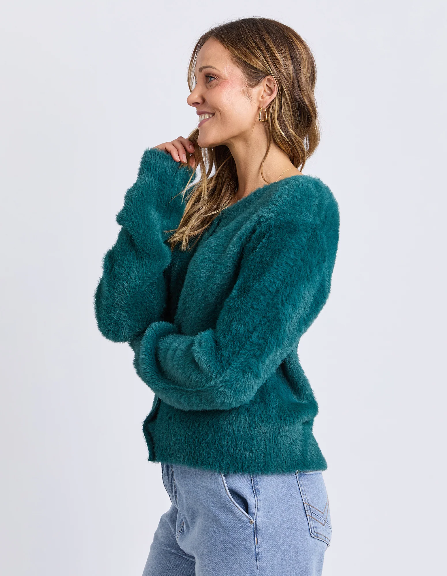 Paris Cardigan Teal - Image 4