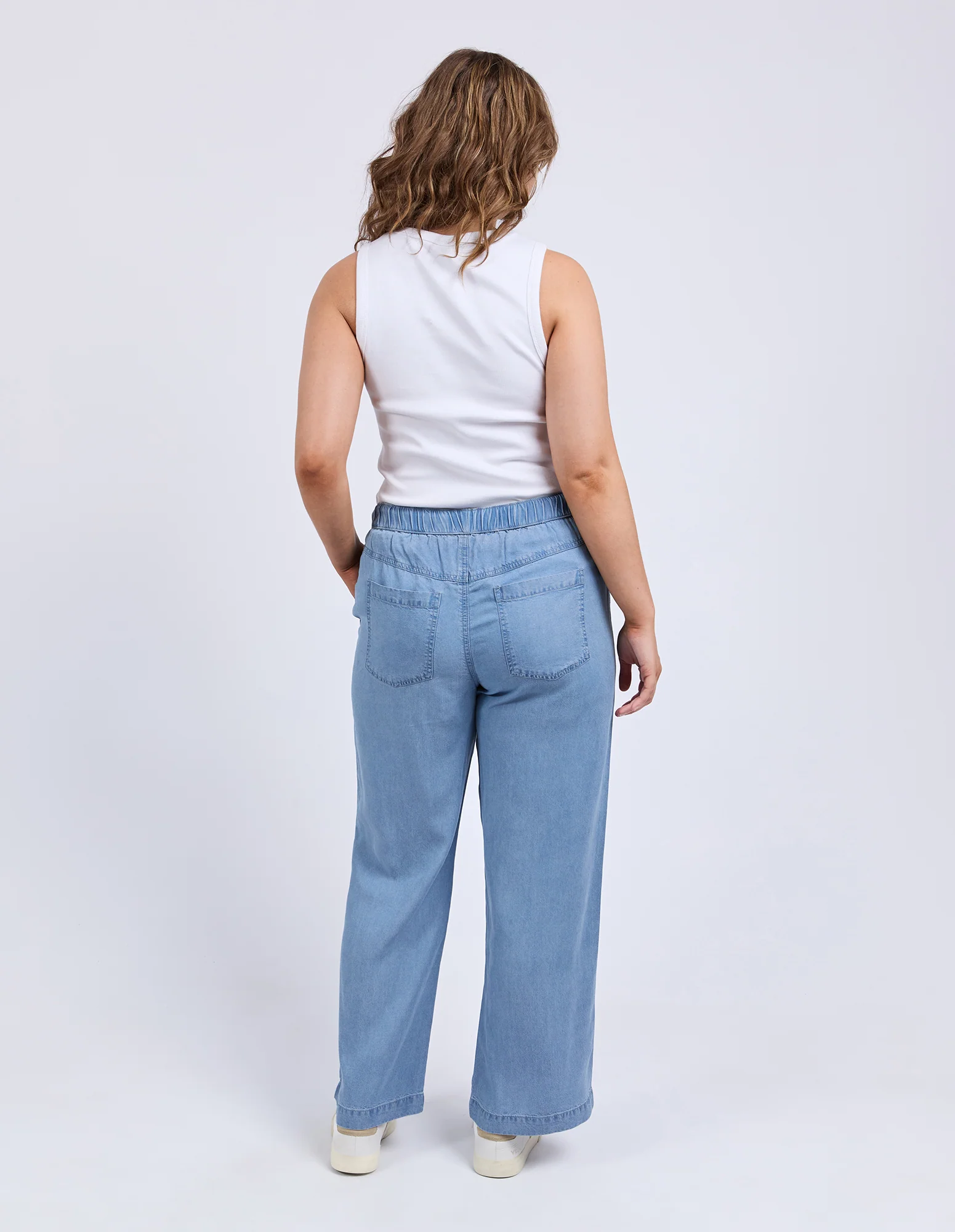 Payton Chambray Pant Mid Blue Wash - Image 3