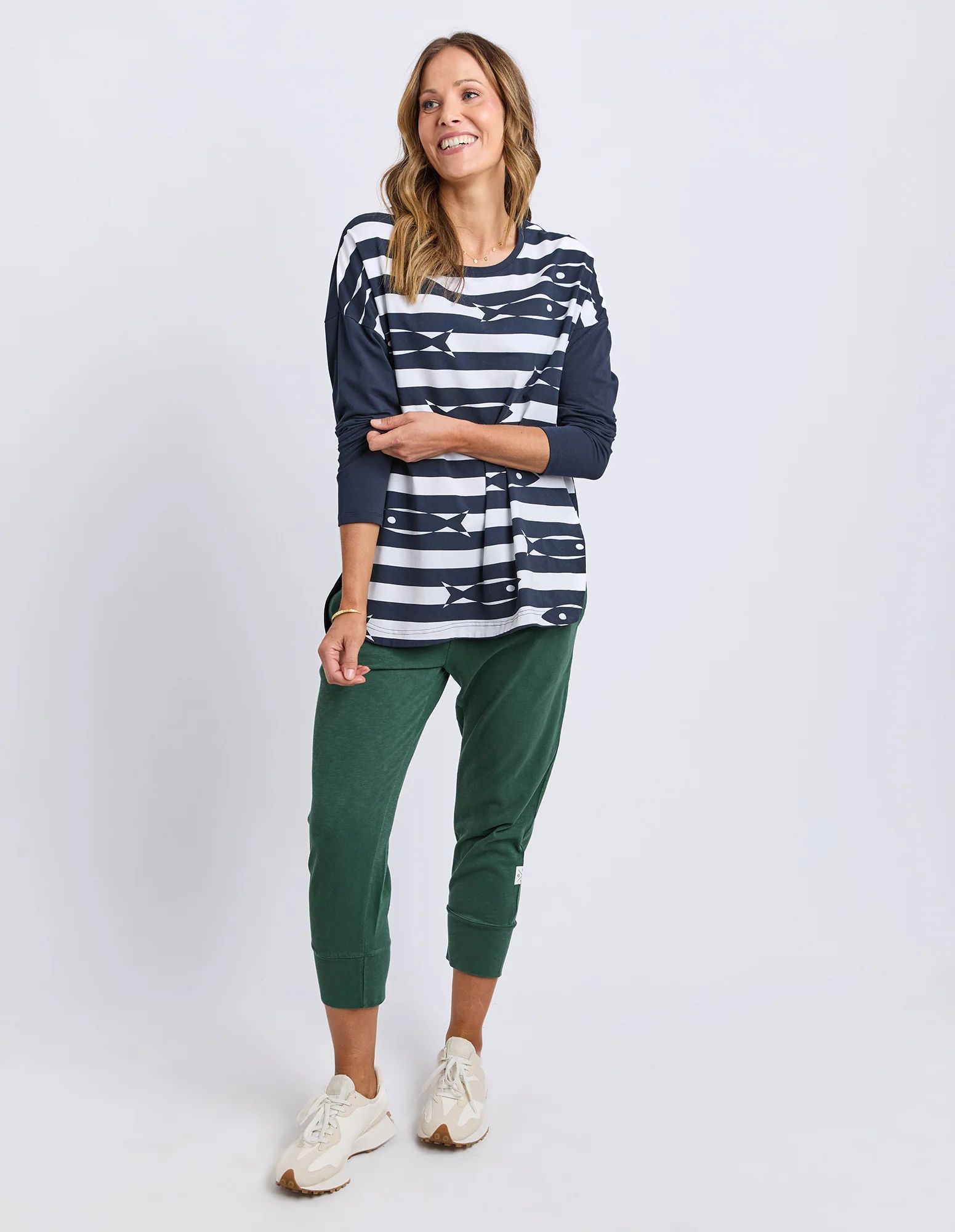 Pesce Long Sleeve Tee Navy - Image 2