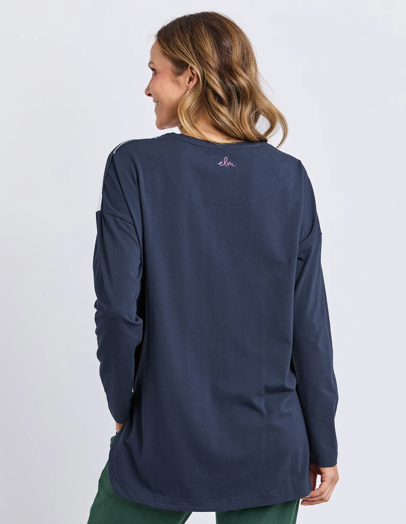 Pesce Long Sleeve Tee Navy - Image 3