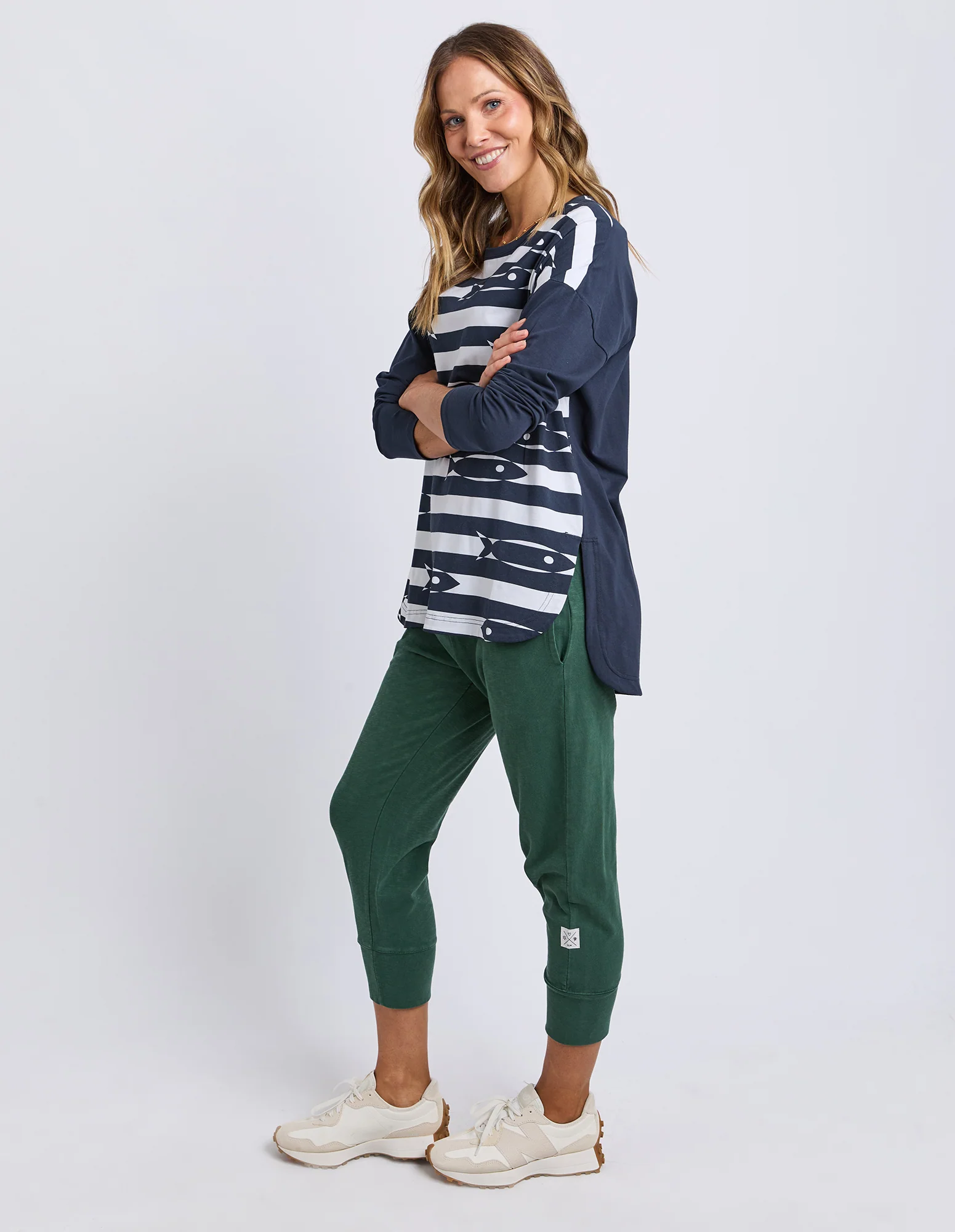 Pesce Long Sleeve Tee Navy - Image 6