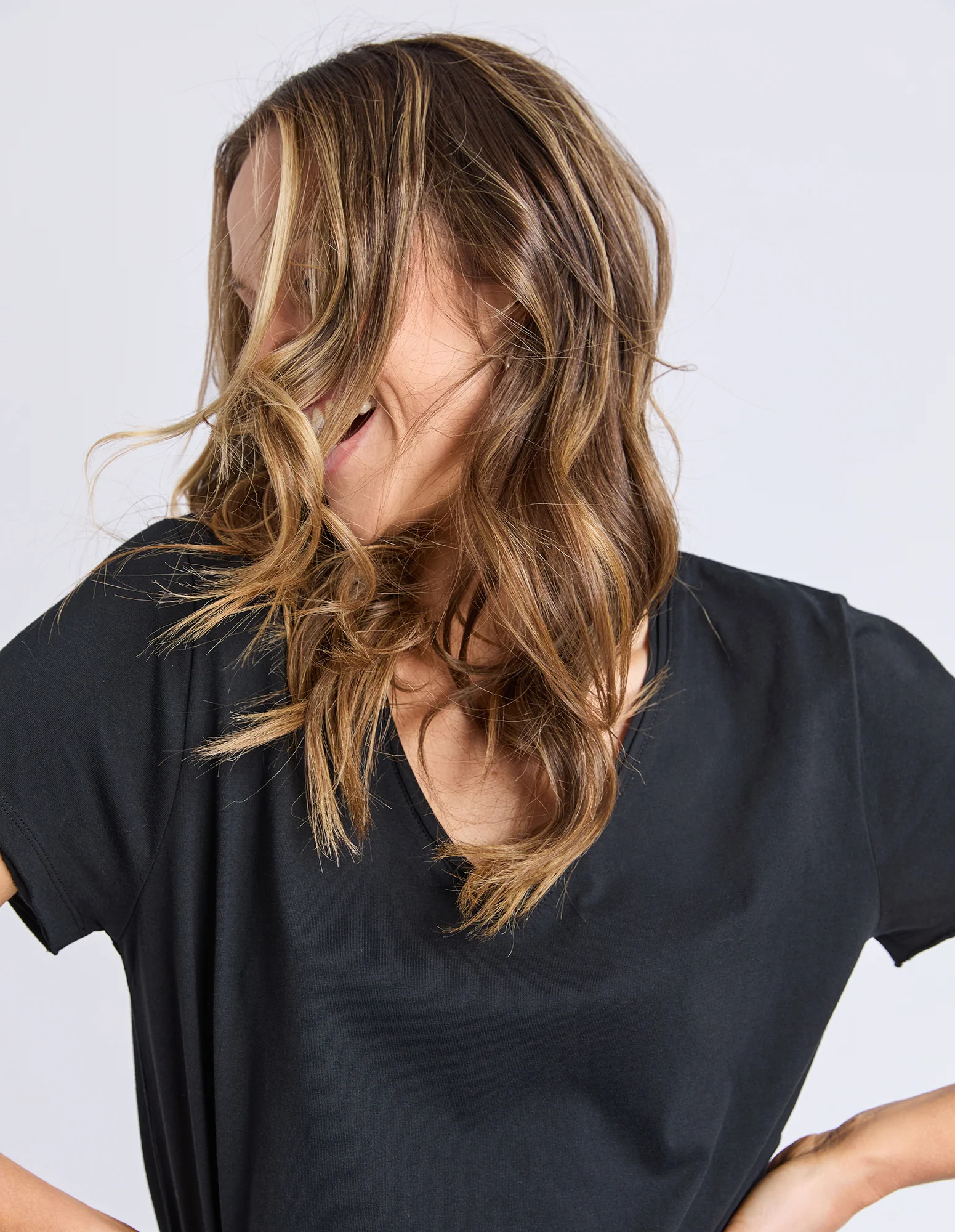 Pima Vee Dress Black - Image 5