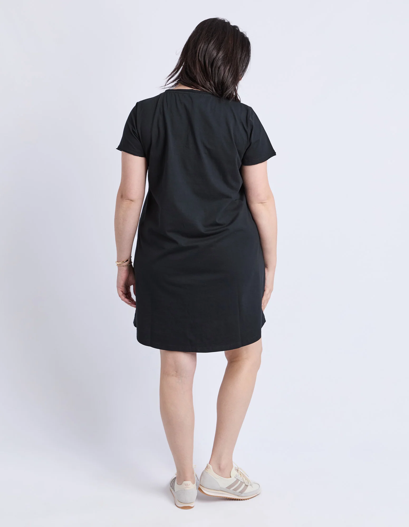 Pima Vee Dress Black - Image 9