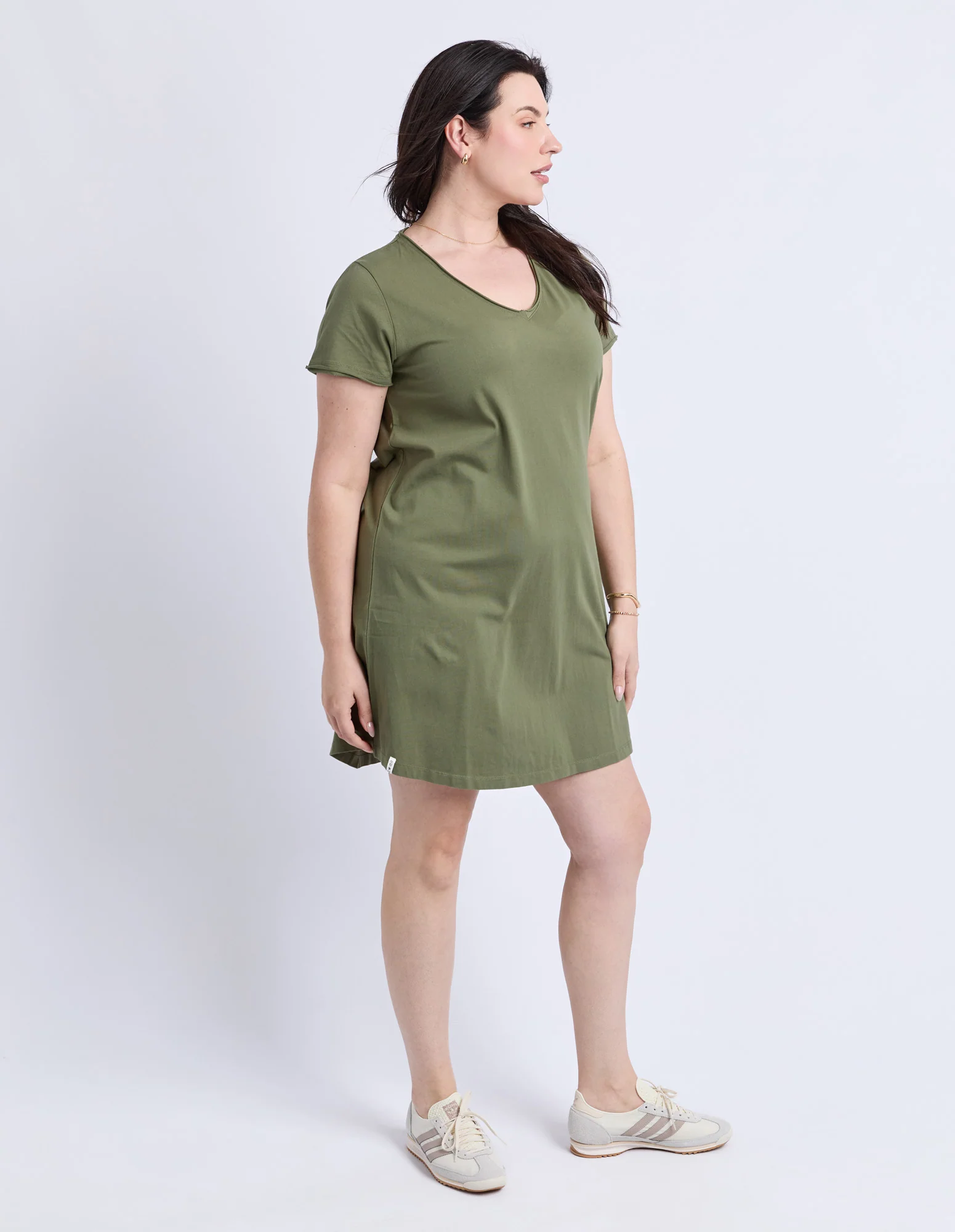 Pima Vee Dress Clover - Image 12