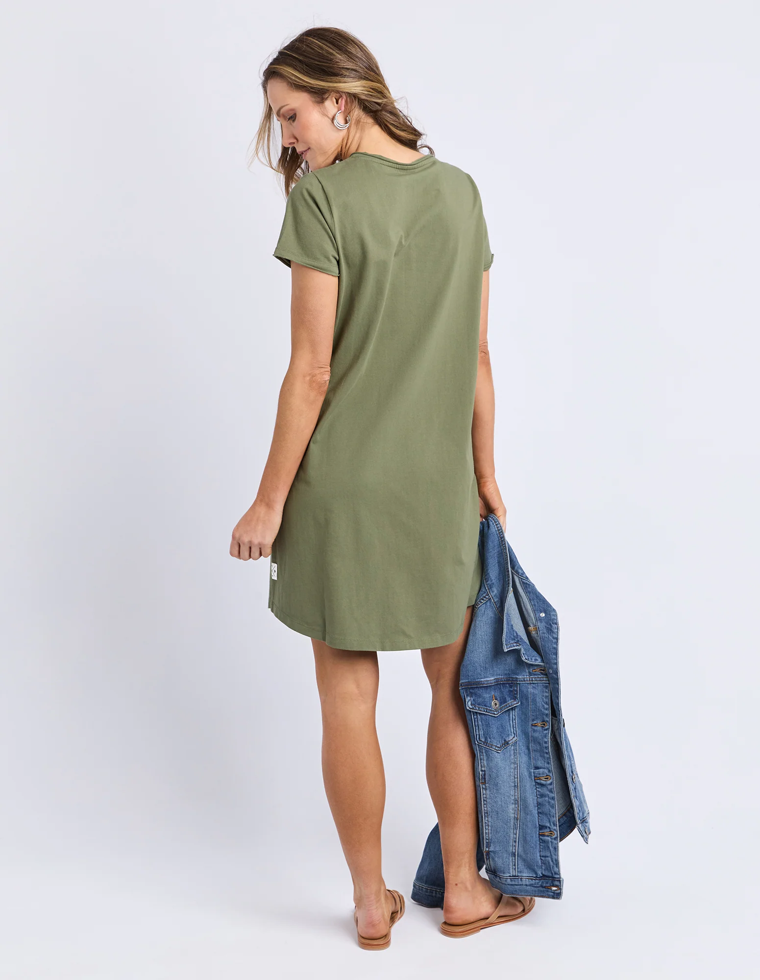 Pima Vee Dress Clover - Image 3