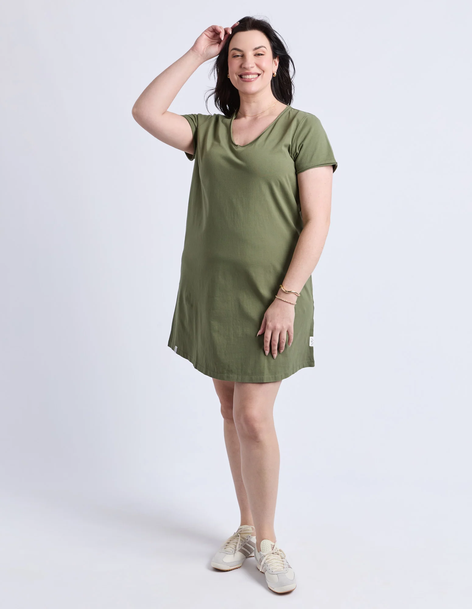 Pima Vee Dress Clover - Image 8