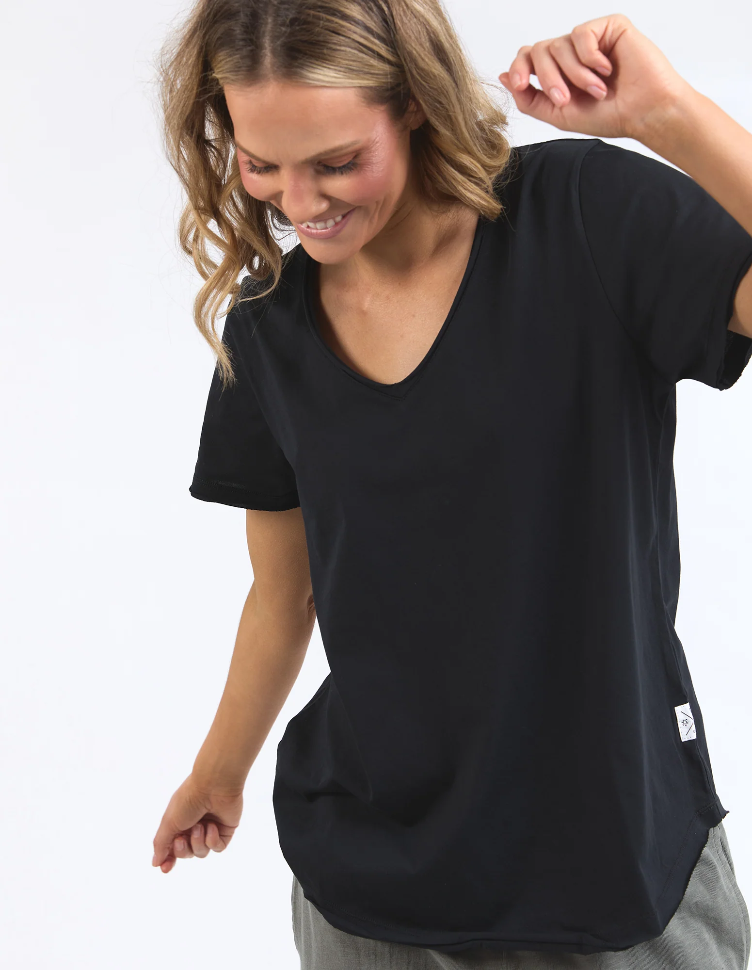 Pima Vee Tee Black - Image 7