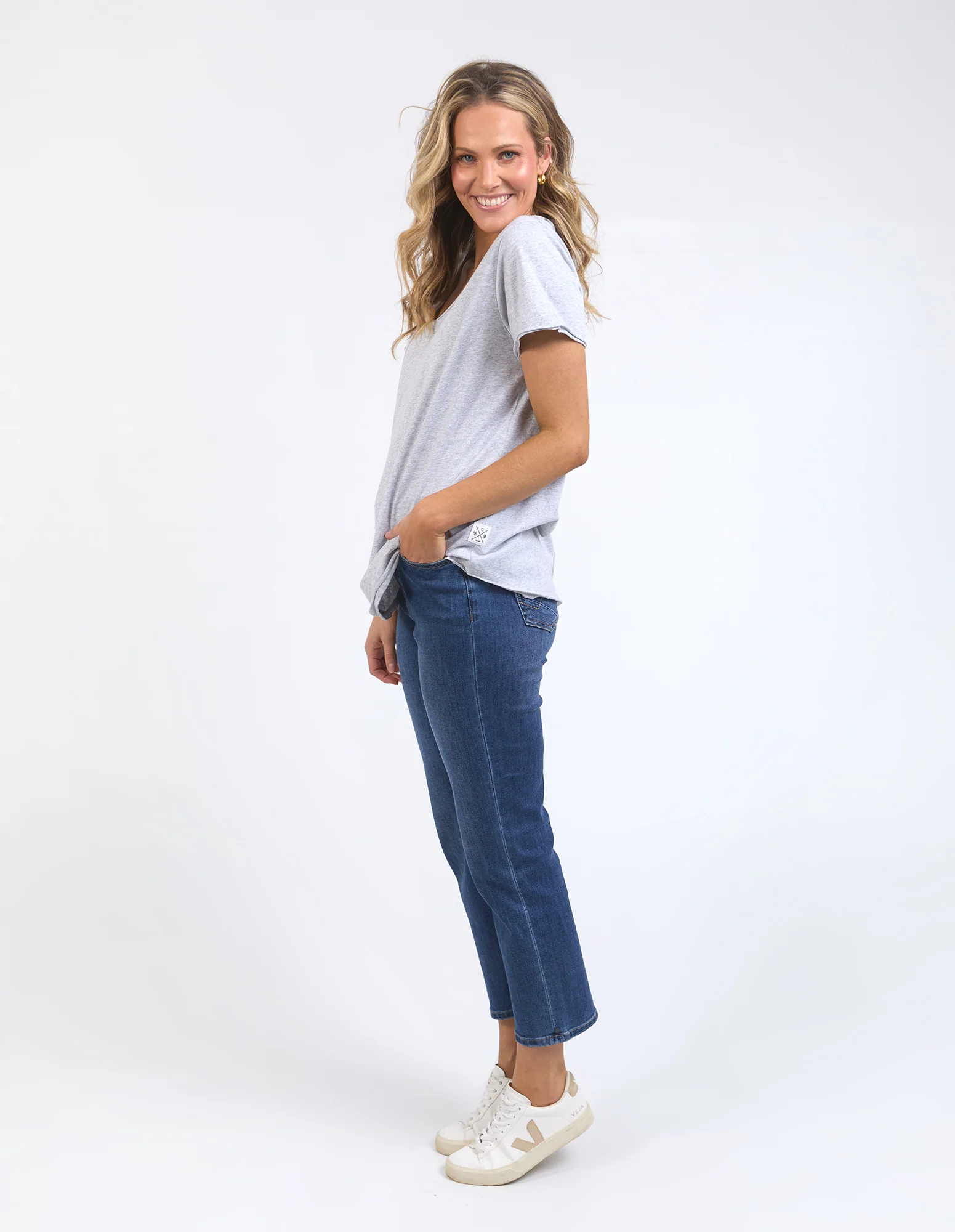 Pima Vee Tee Grey Marle - Image 4
