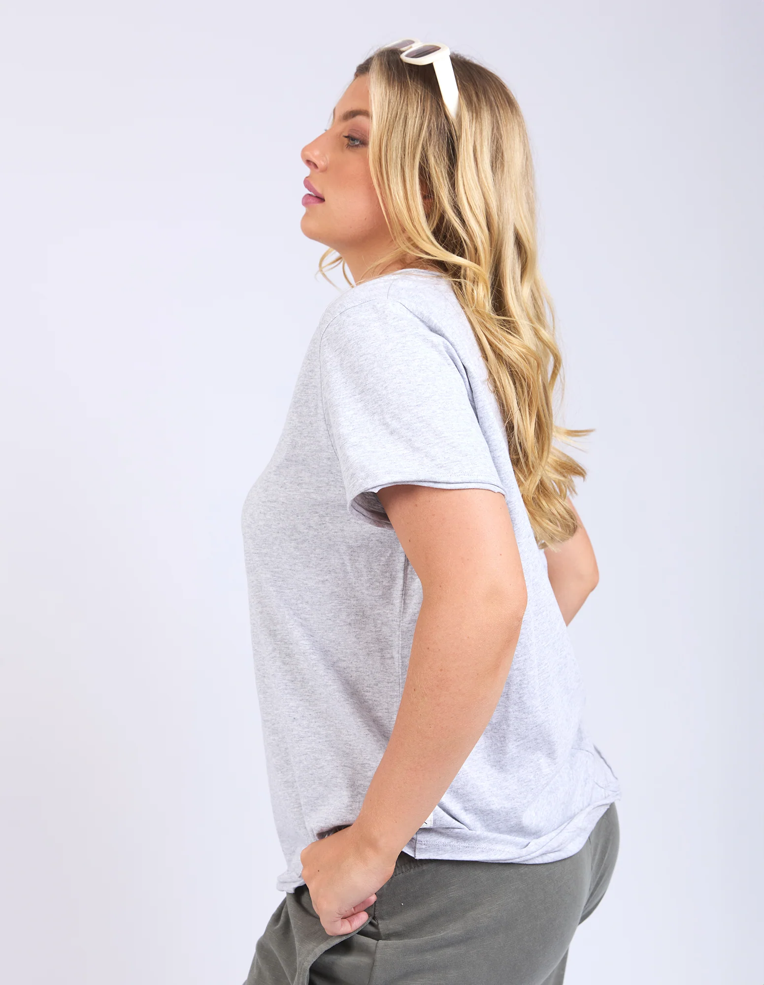 Pima Vee Tee Grey Marle - Image 9