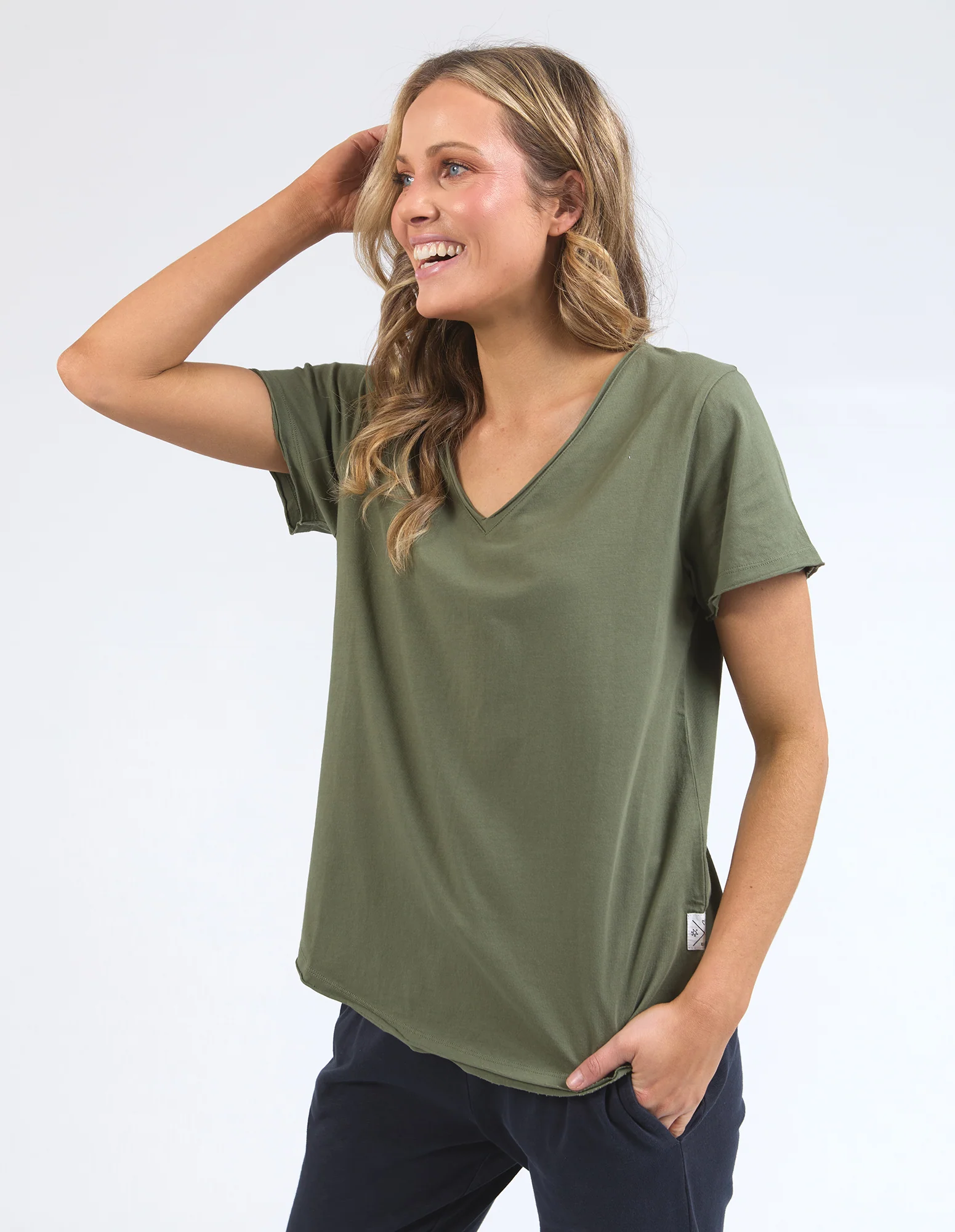 Pima Vee Tee Khaki - Image 4