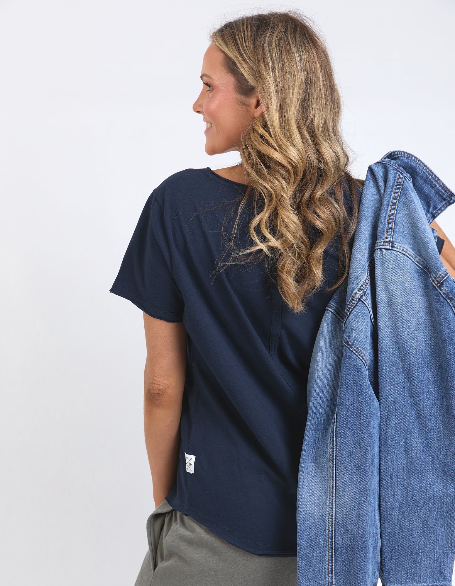 Pima Vee Tee Navy - Image 3