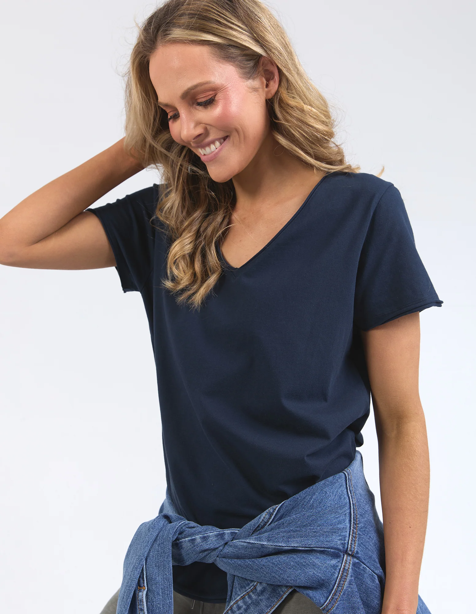 Pima Vee Tee Navy - Image 4