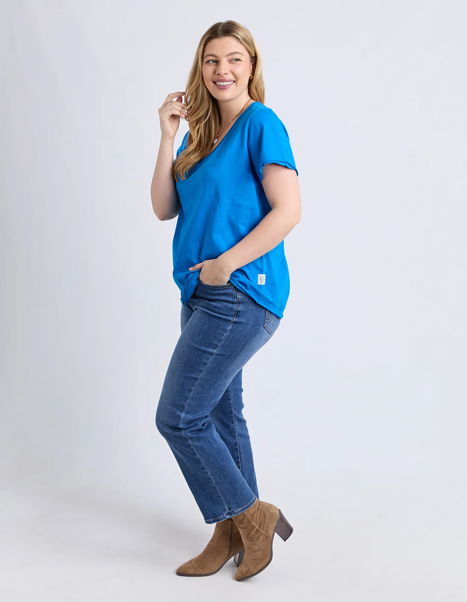 Pima Vee Tee Royal Blue - Image 12