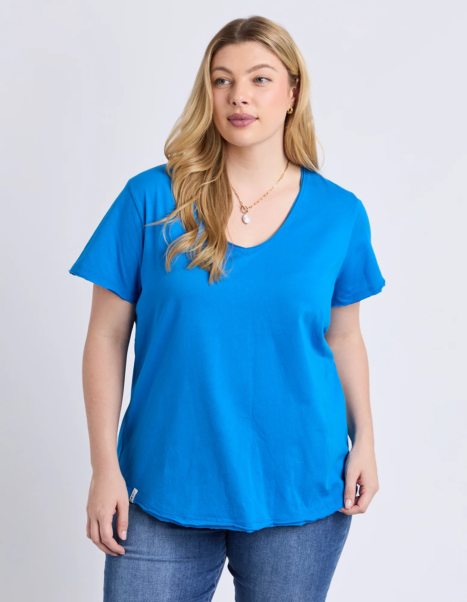 Pima Vee Tee Royal Blue - Image 2