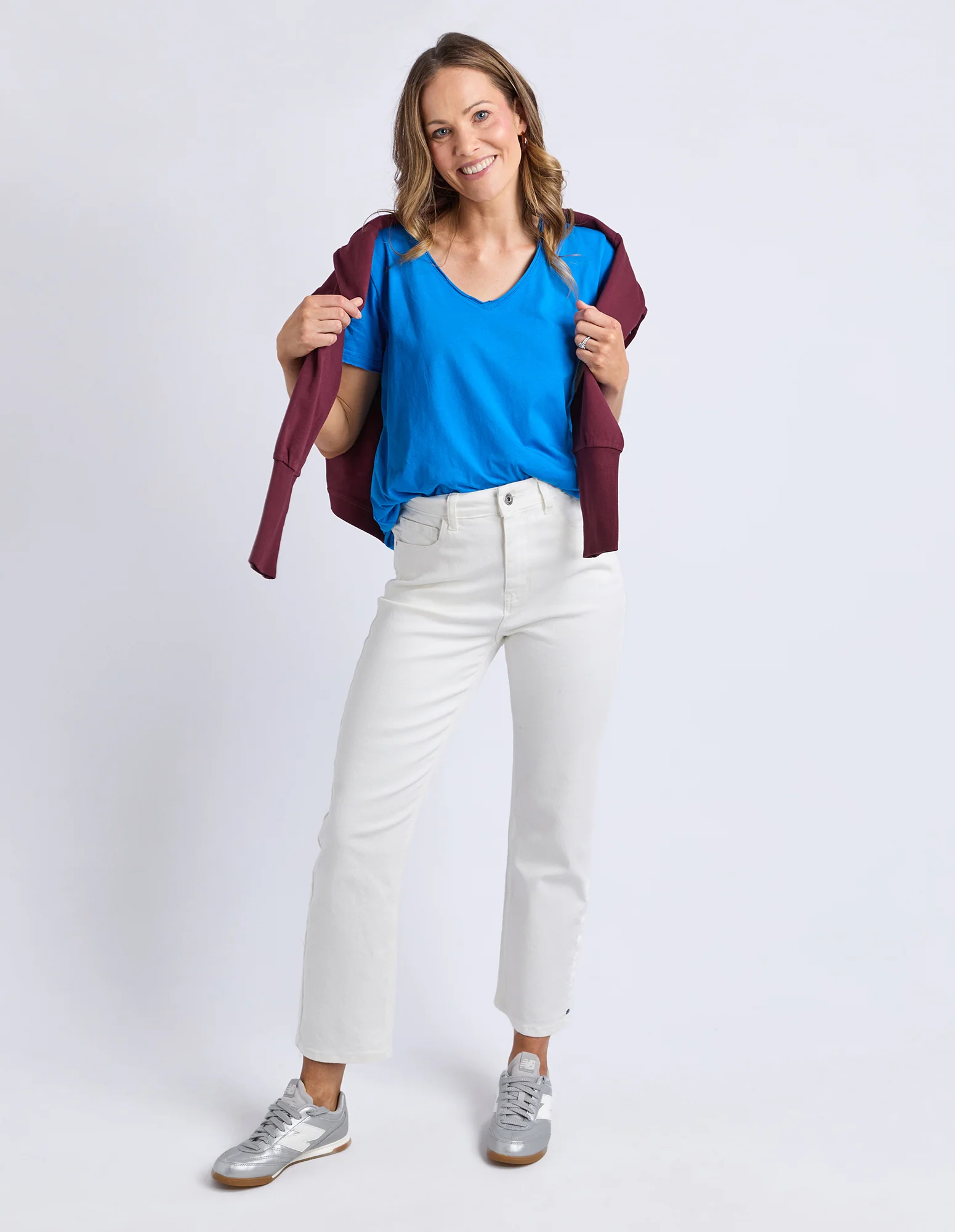 Pima Vee Tee Royal Blue - Image 3