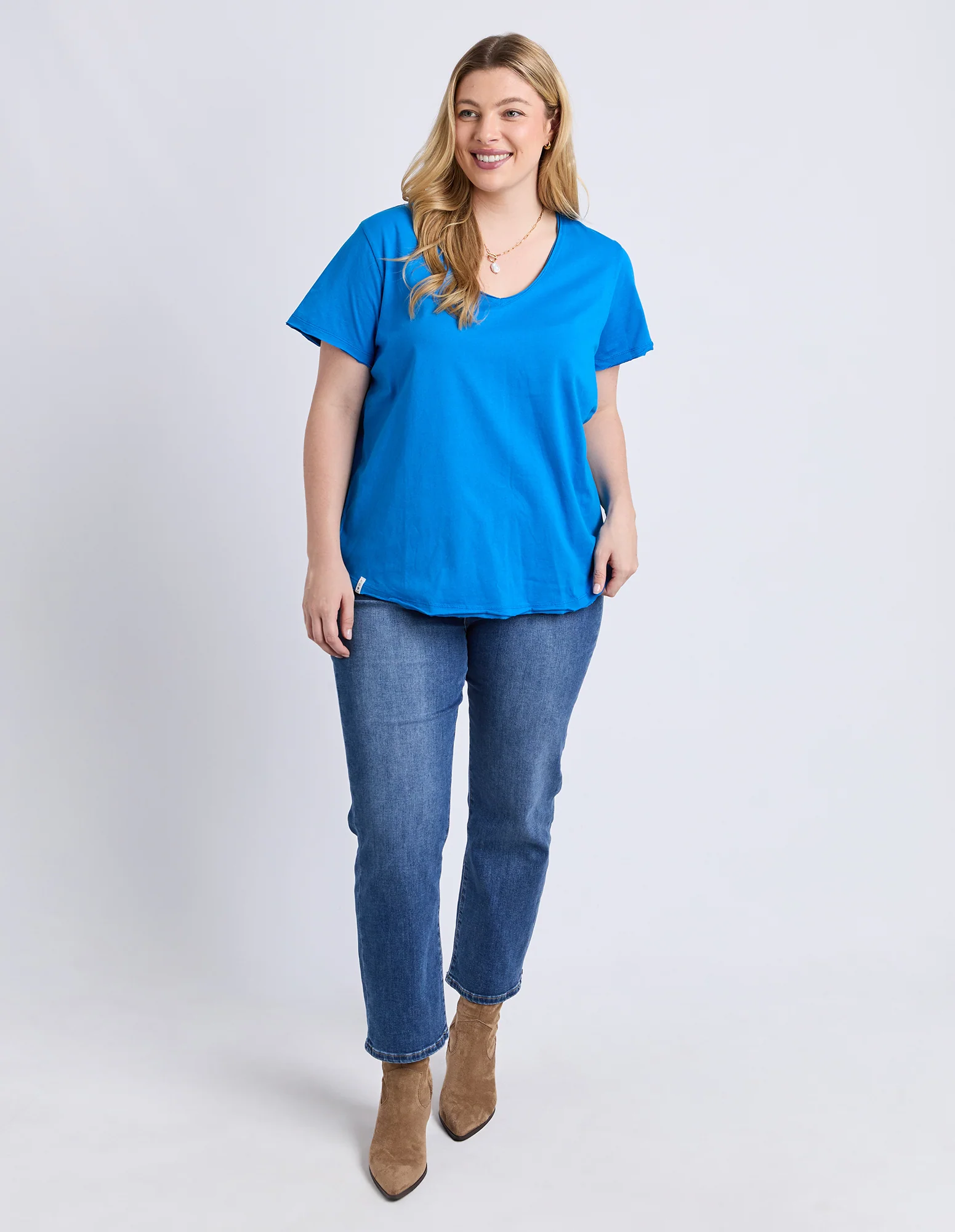 Pima Vee Tee Royal Blue - Image 4