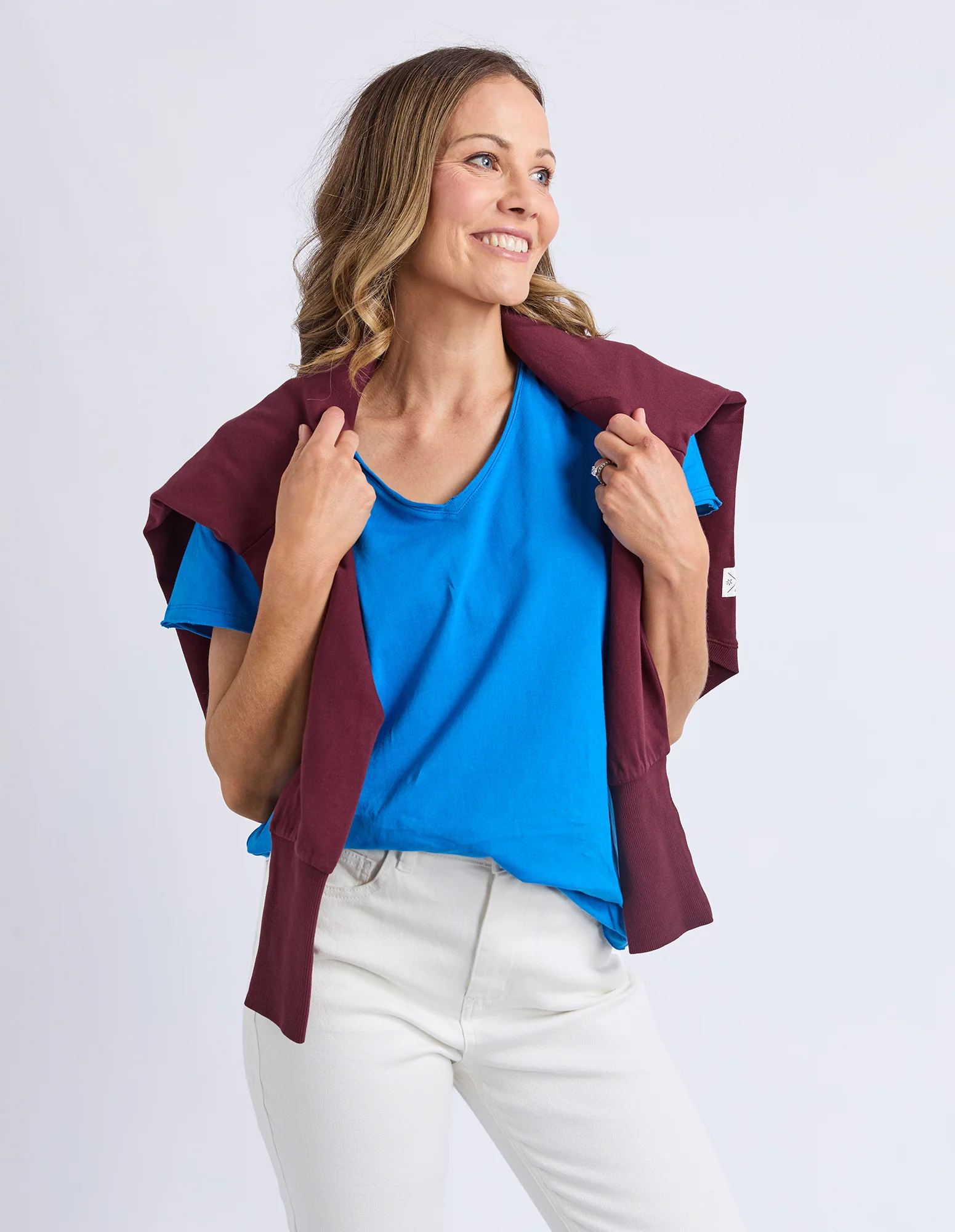 Pima Vee Tee Royal Blue - Image 7