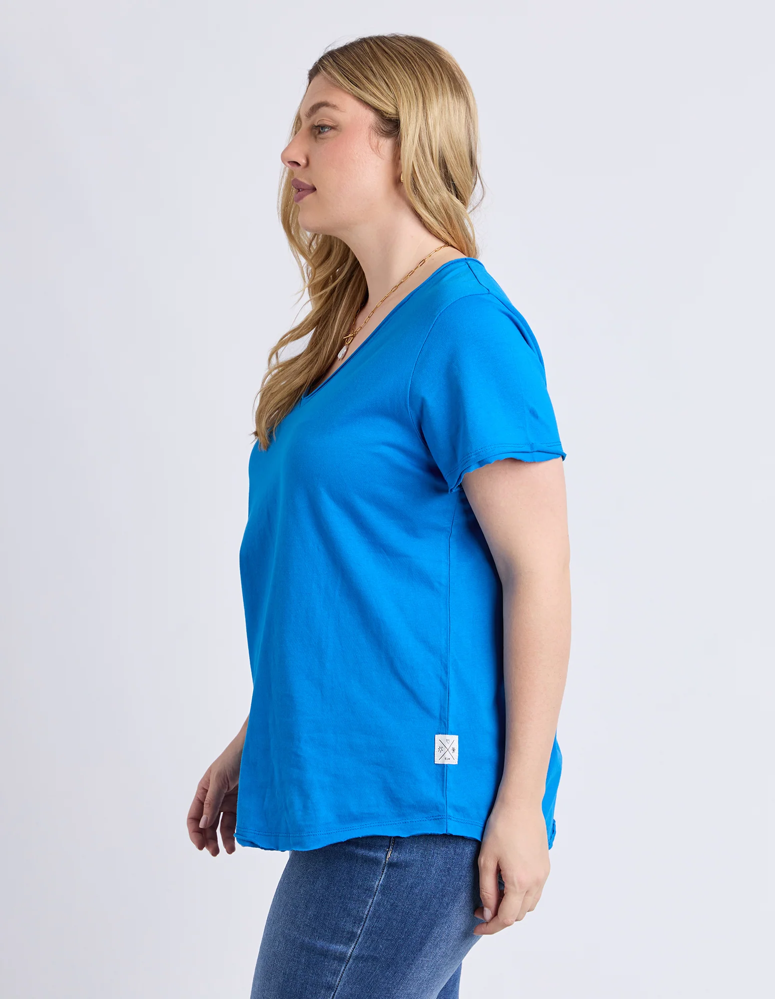 Pima Vee Tee Royal Blue - Image 8