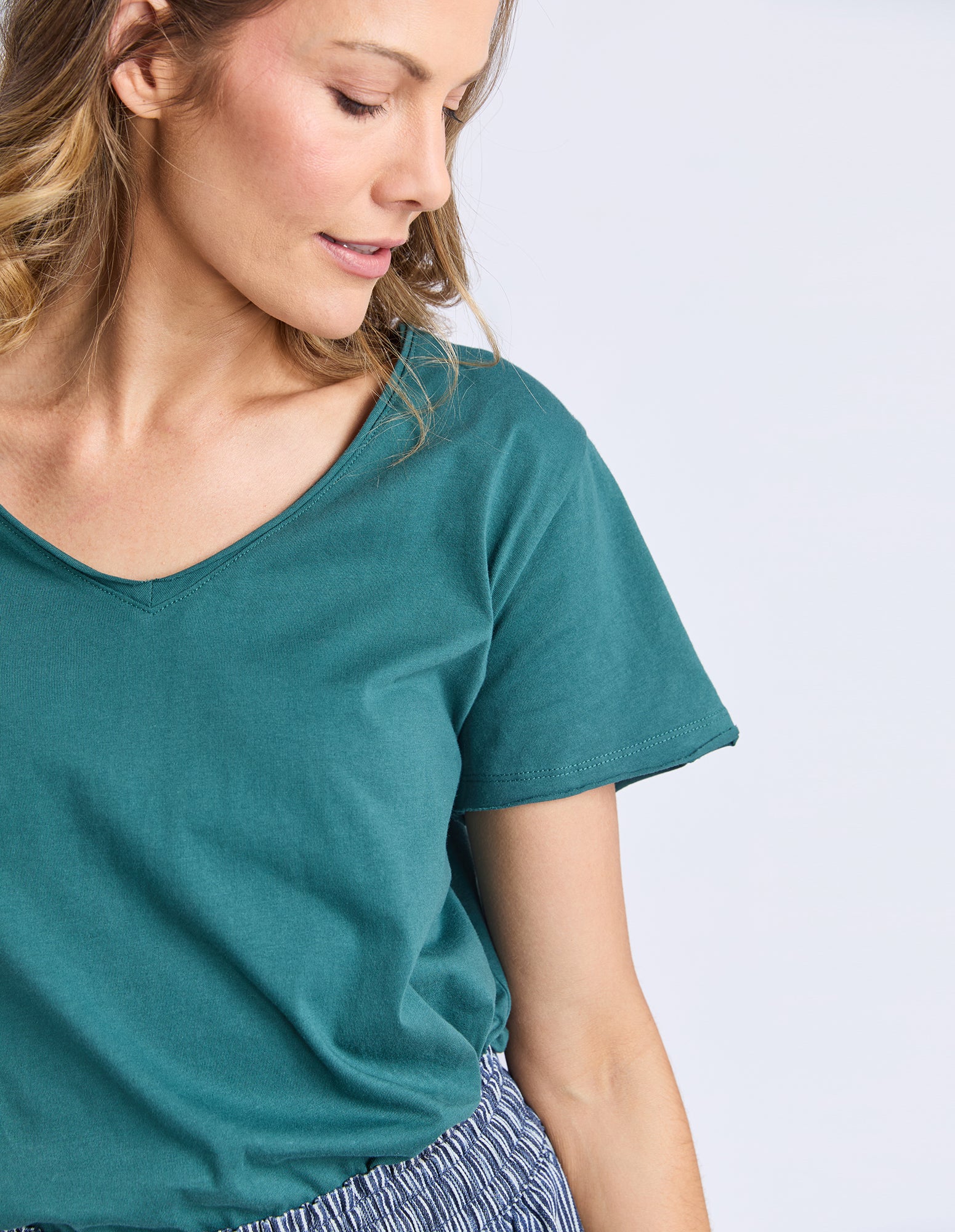 Pima Vee Tee Teal - Image 5