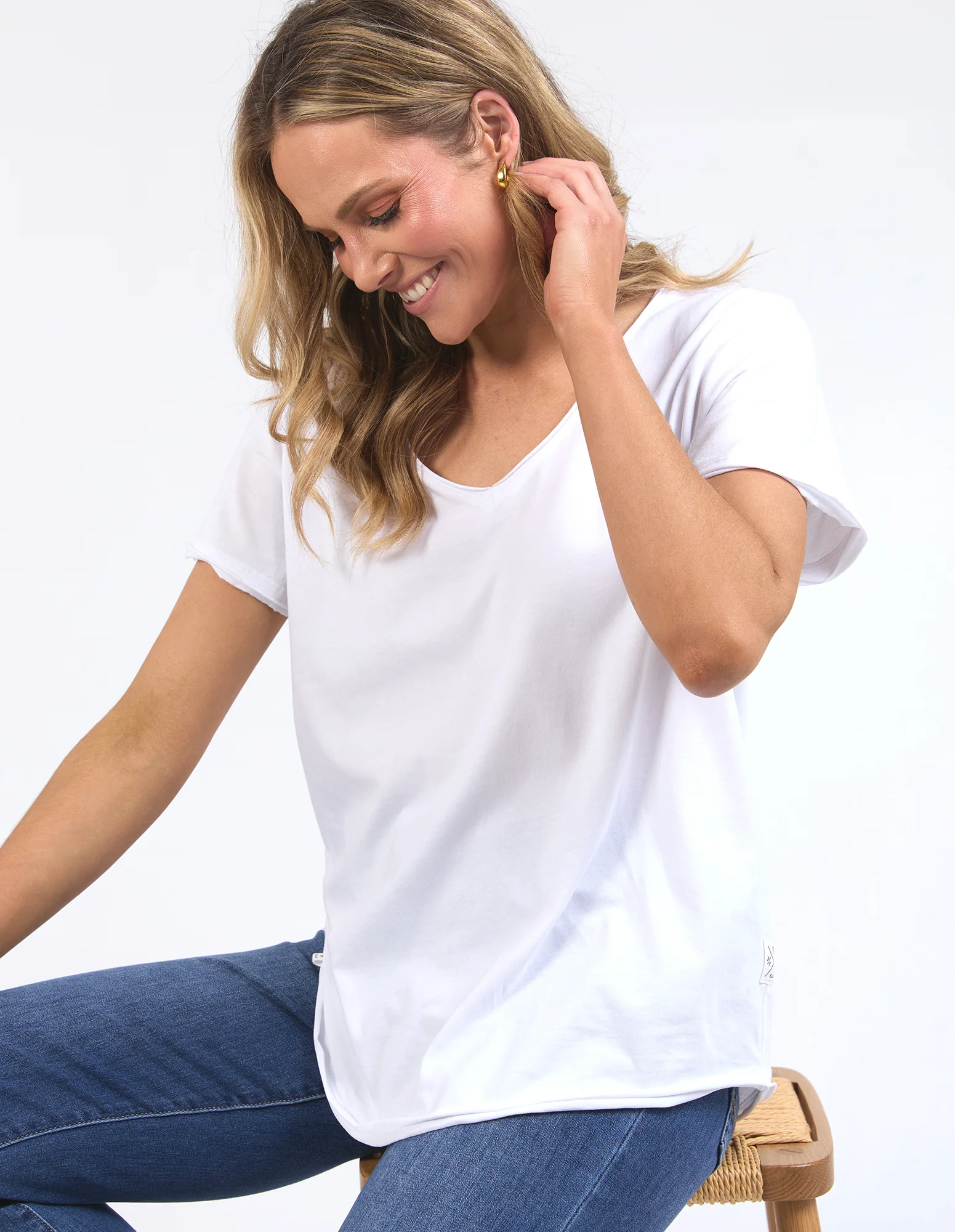 Pima Vee Tee White - Image 3