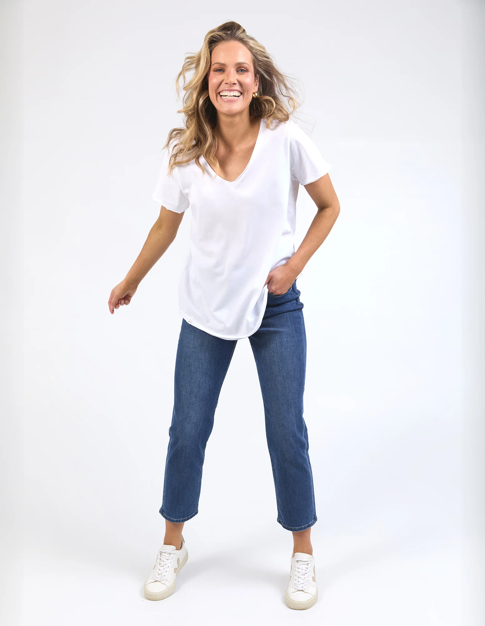 Pima Vee Tee White - Image 6