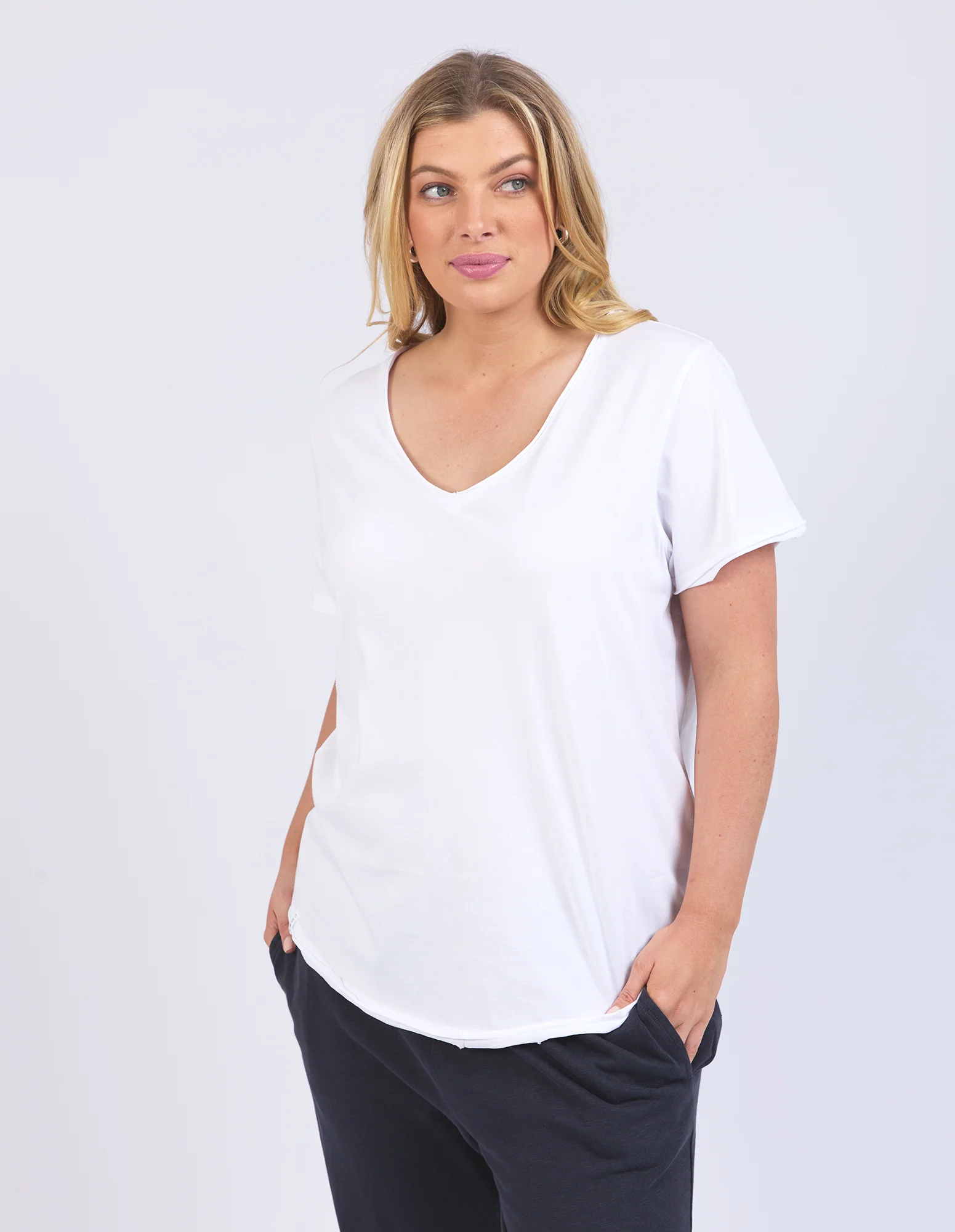 Pima Vee Tee White - Image 7