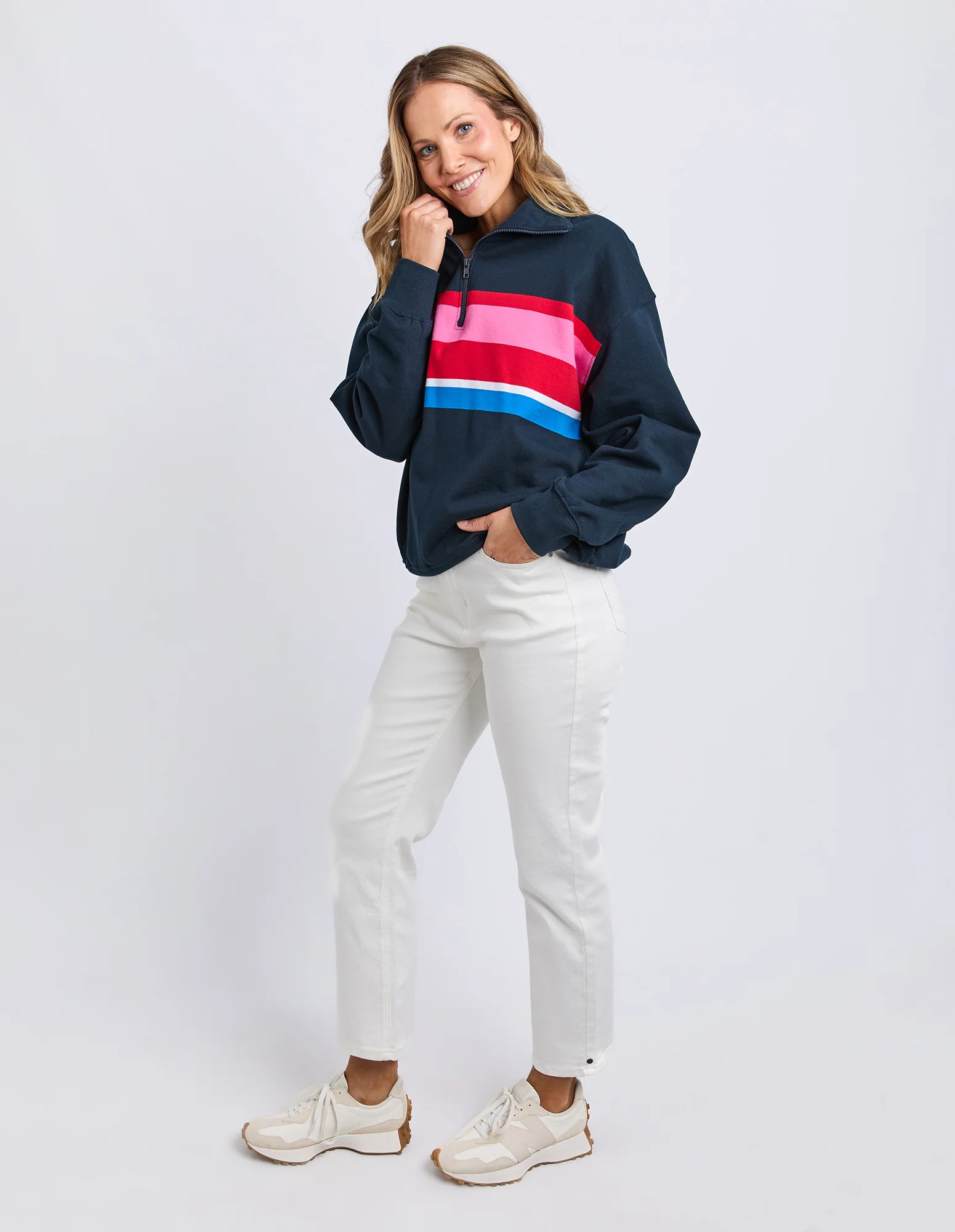 Real Love 1/4 Zip Stripe/Navy Body - Image 12