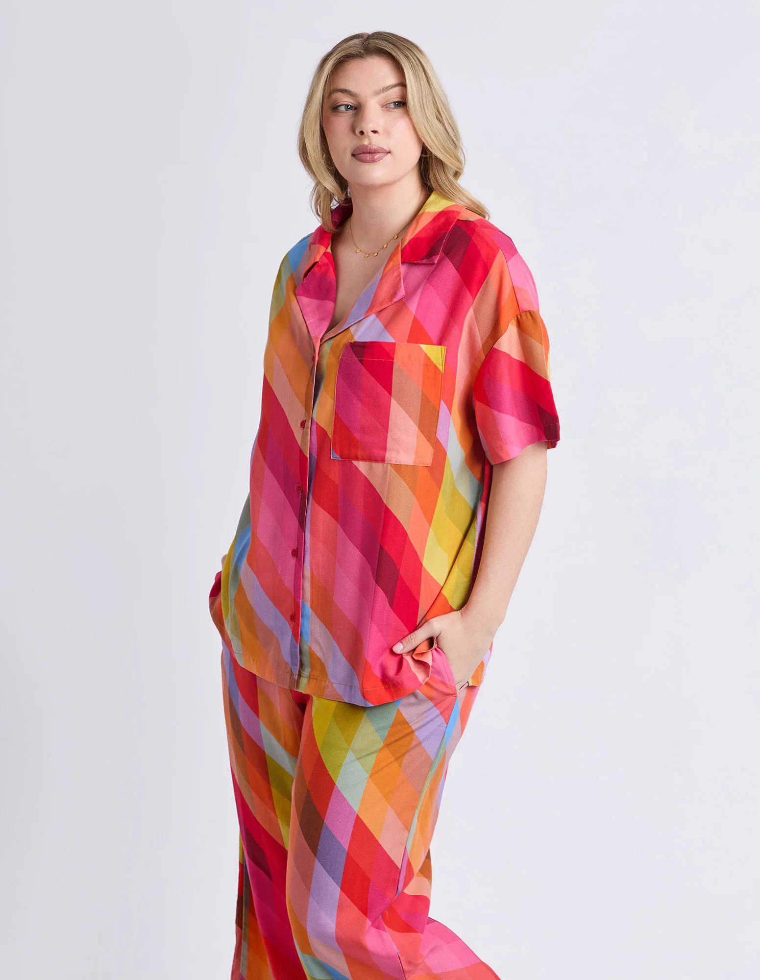 Rena Shirt Rena Striped Print - Image 4