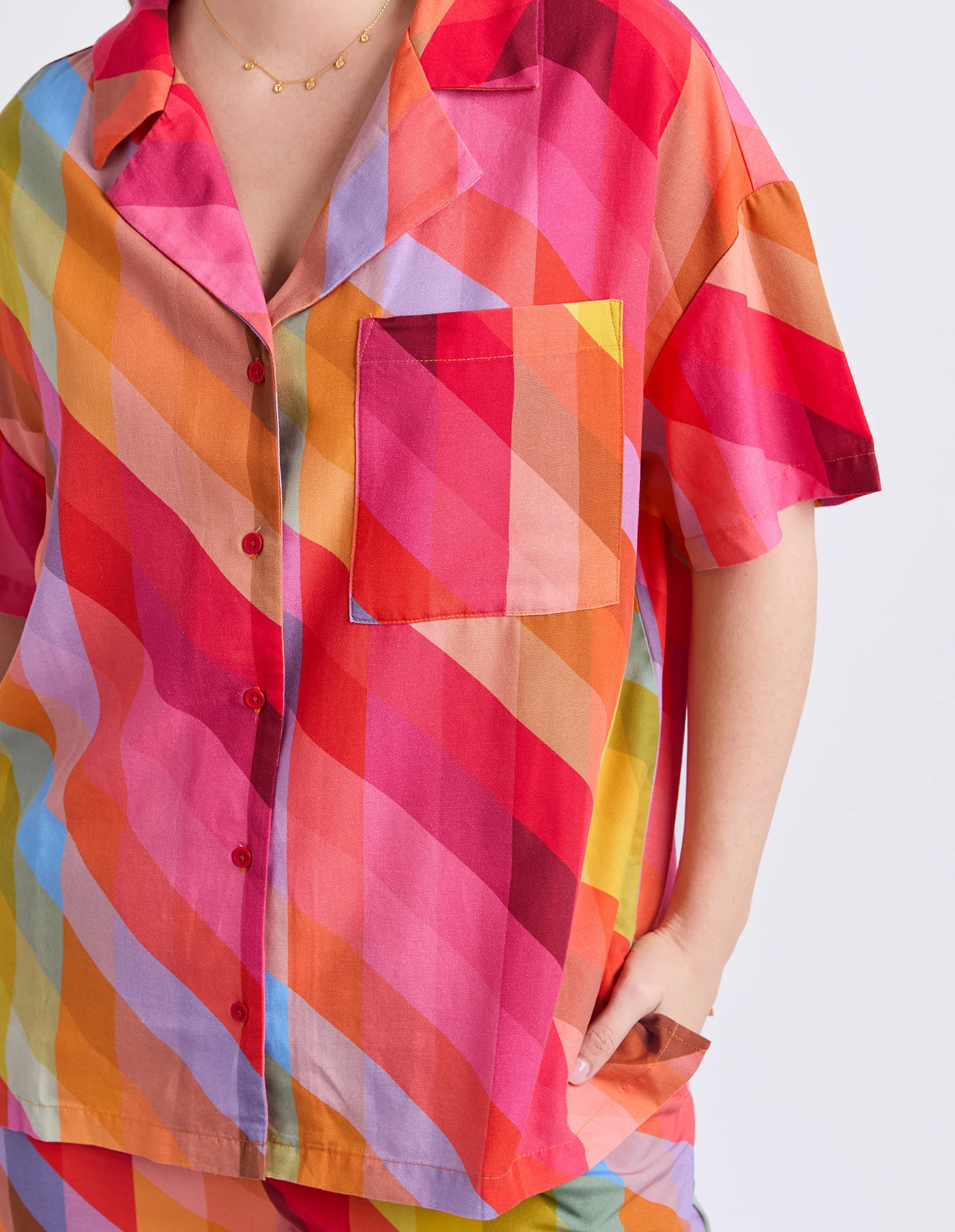 Rena Shirt Rena Striped Print - Image 5