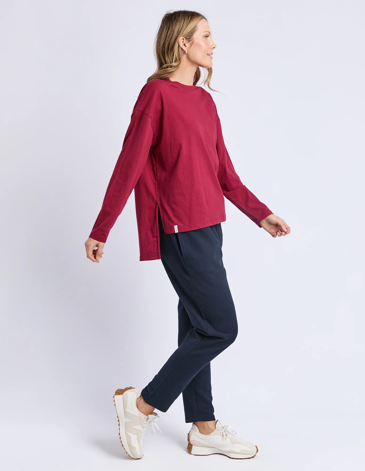 Renee Long Sleeve Tee Maroon - Image 10