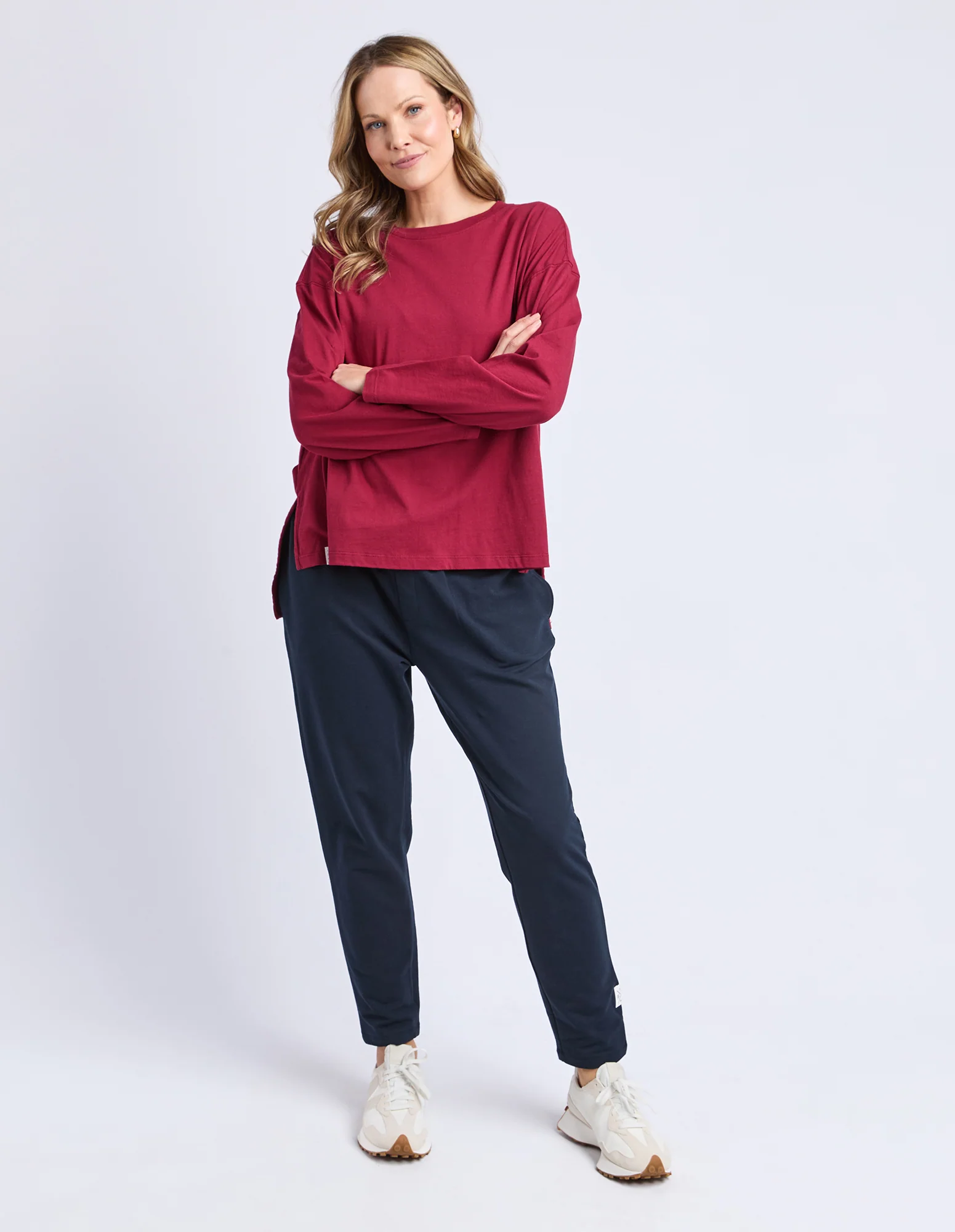 Renee Long Sleeve Tee Maroon - Image 3
