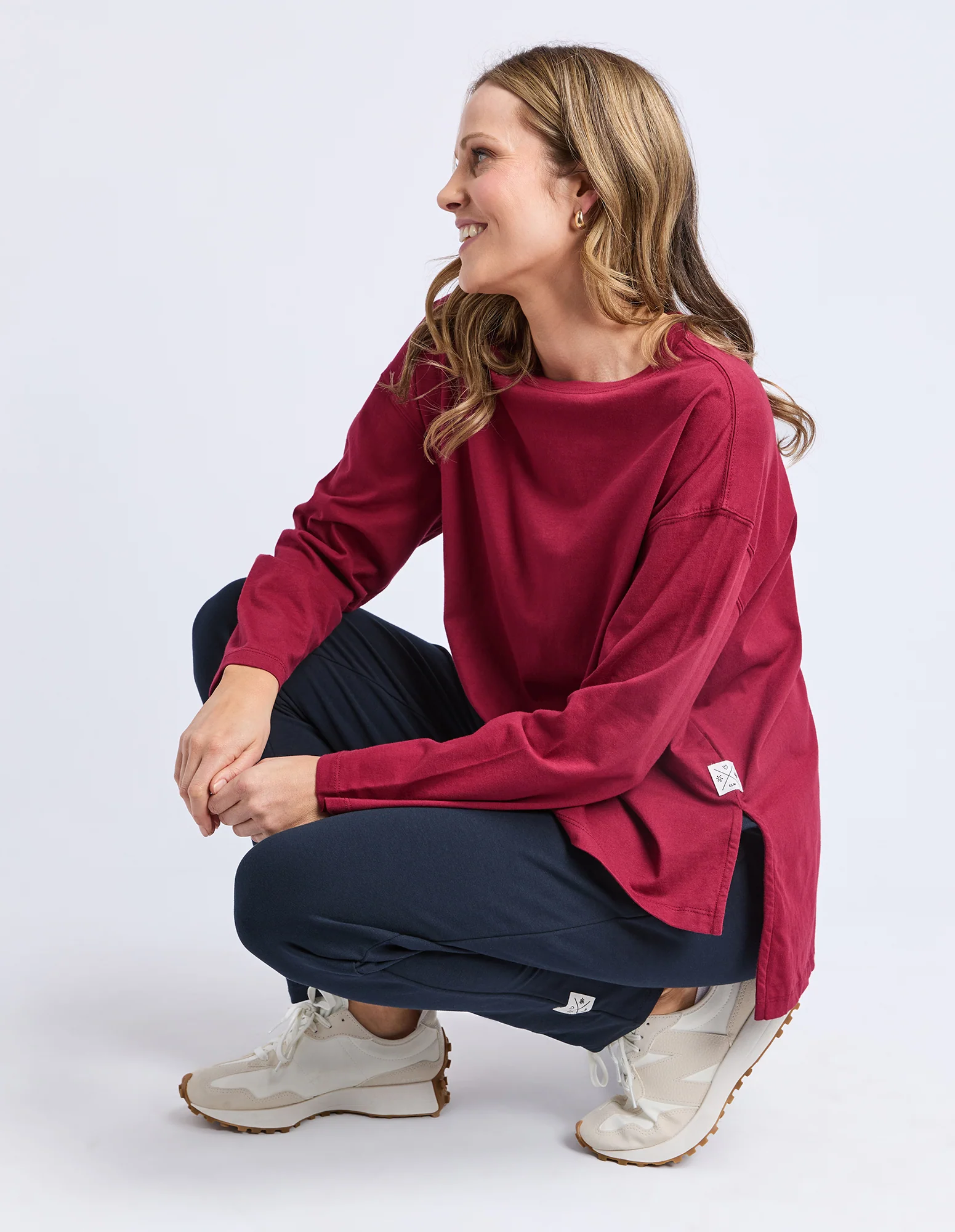 Renee Long Sleeve Tee Maroon - Image 8