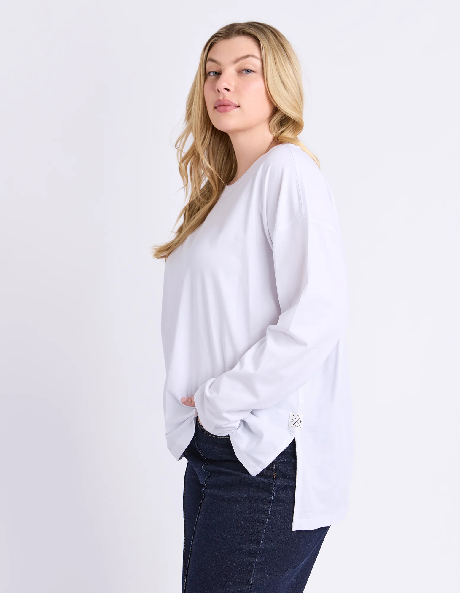 Renee Long Sleeve Tee White - Image 4