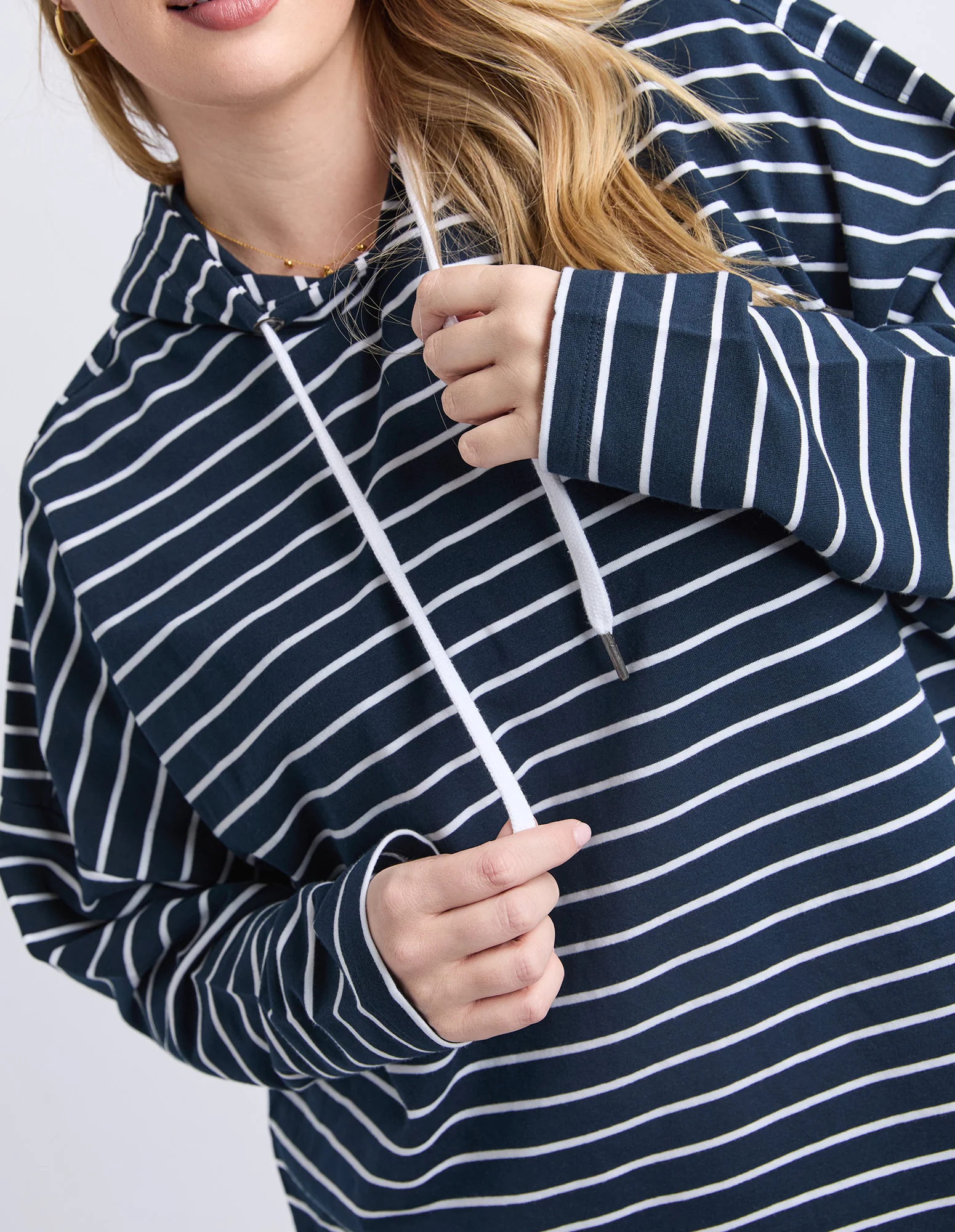 Rhea Hoodie Navy/White Stripe - Image 10