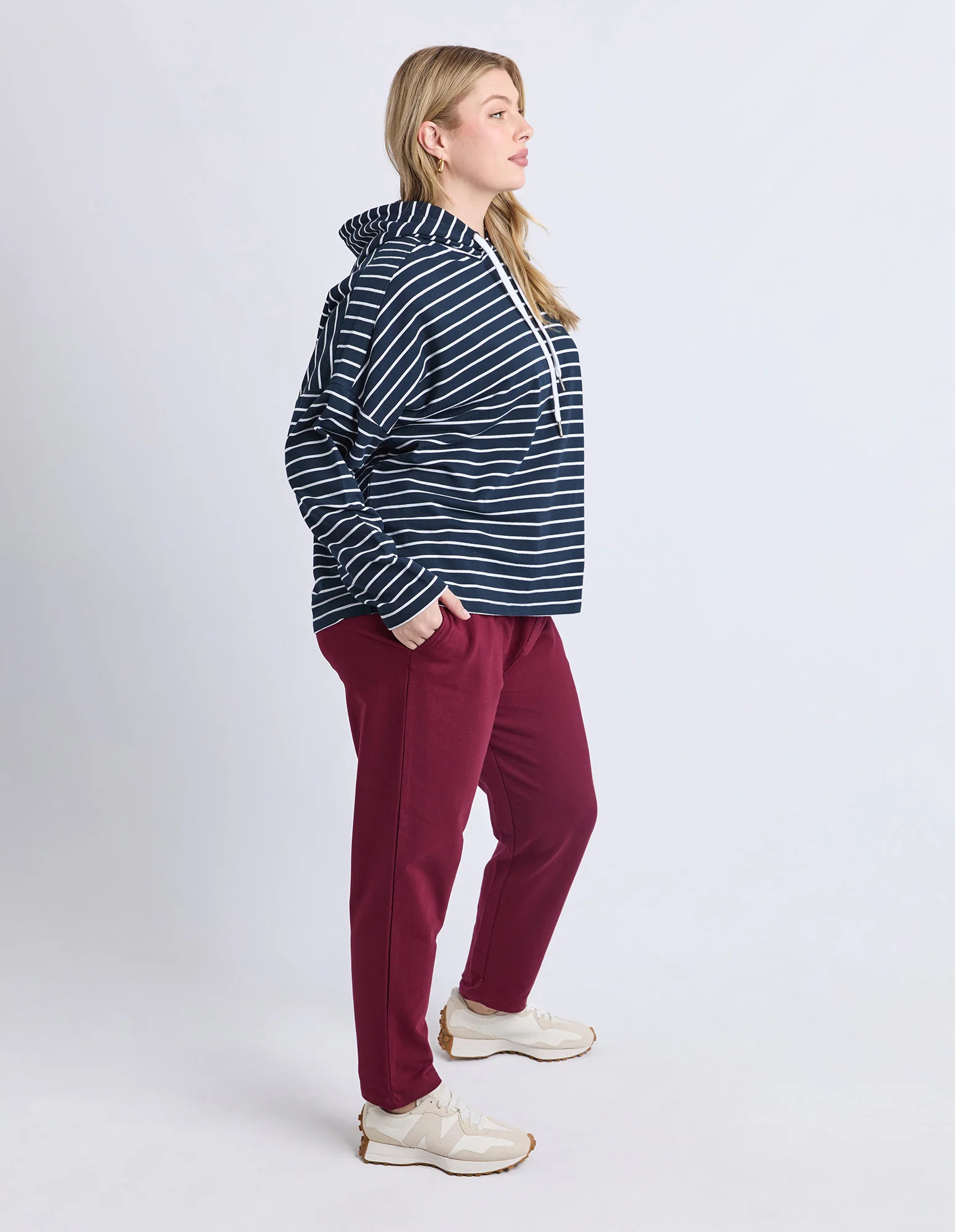 Rhea Hoodie Navy/White Stripe - Image 12