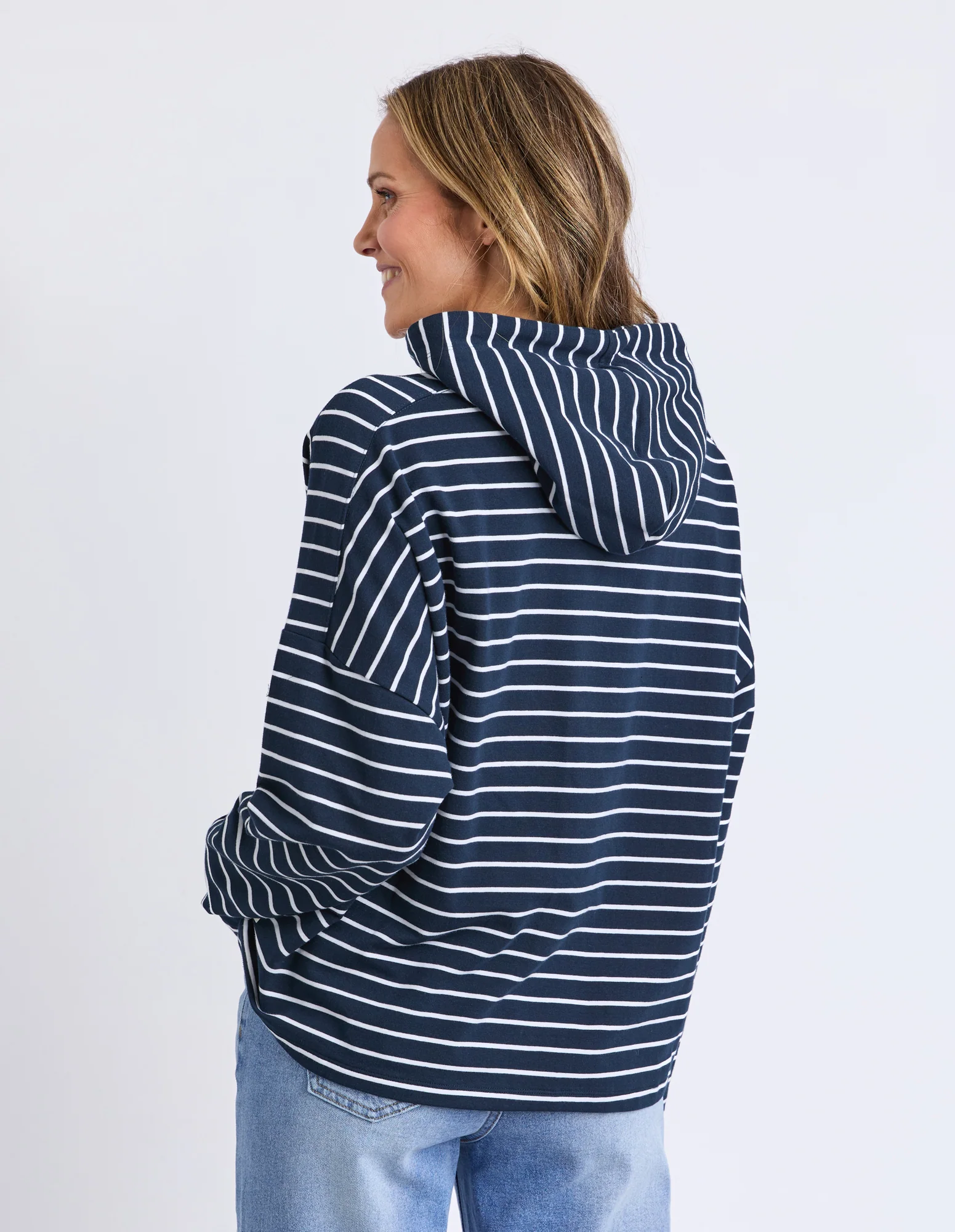 Rhea Hoodie Navy/White Stripe - Image 5