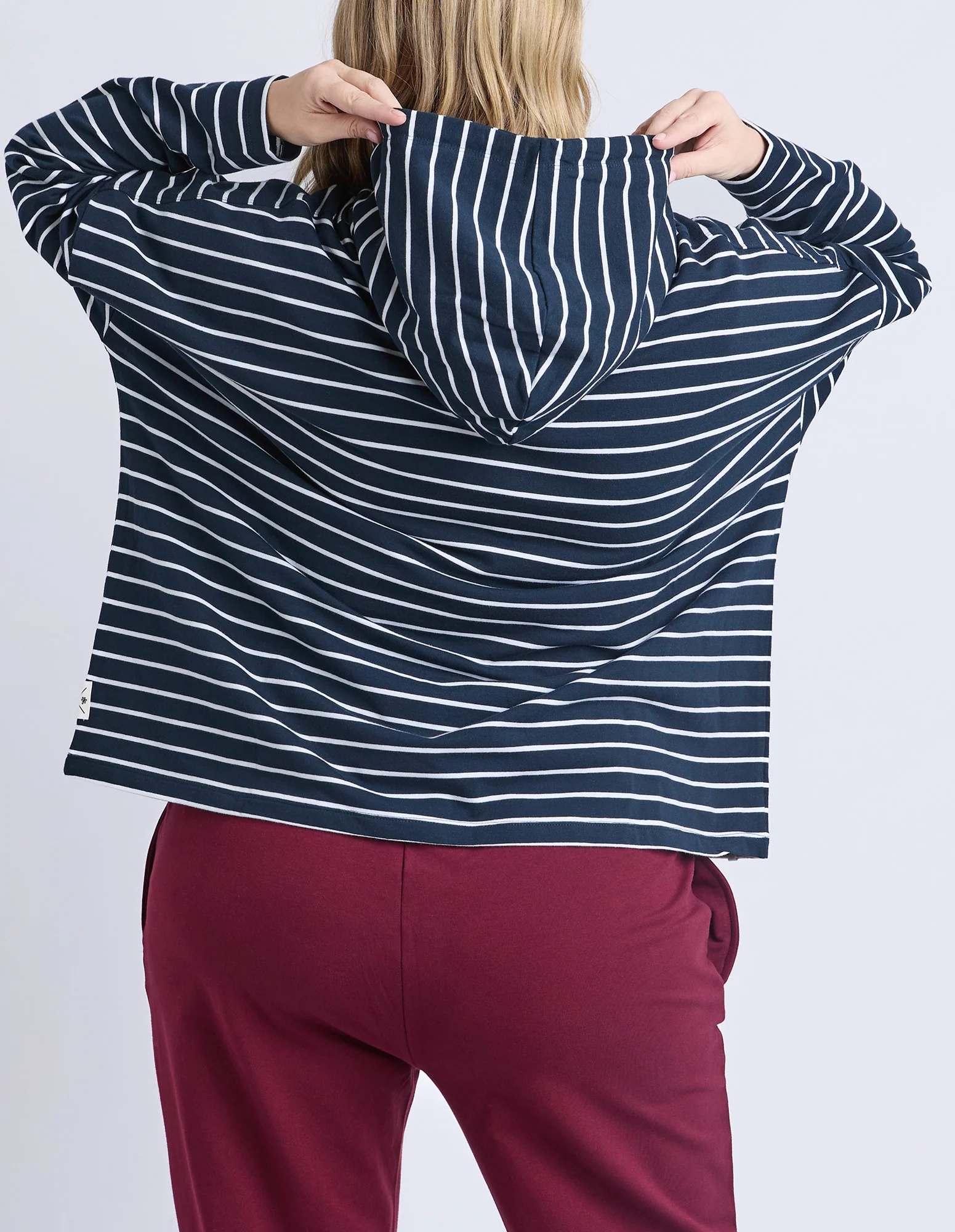 Rhea Hoodie Navy/White Stripe - Image 6