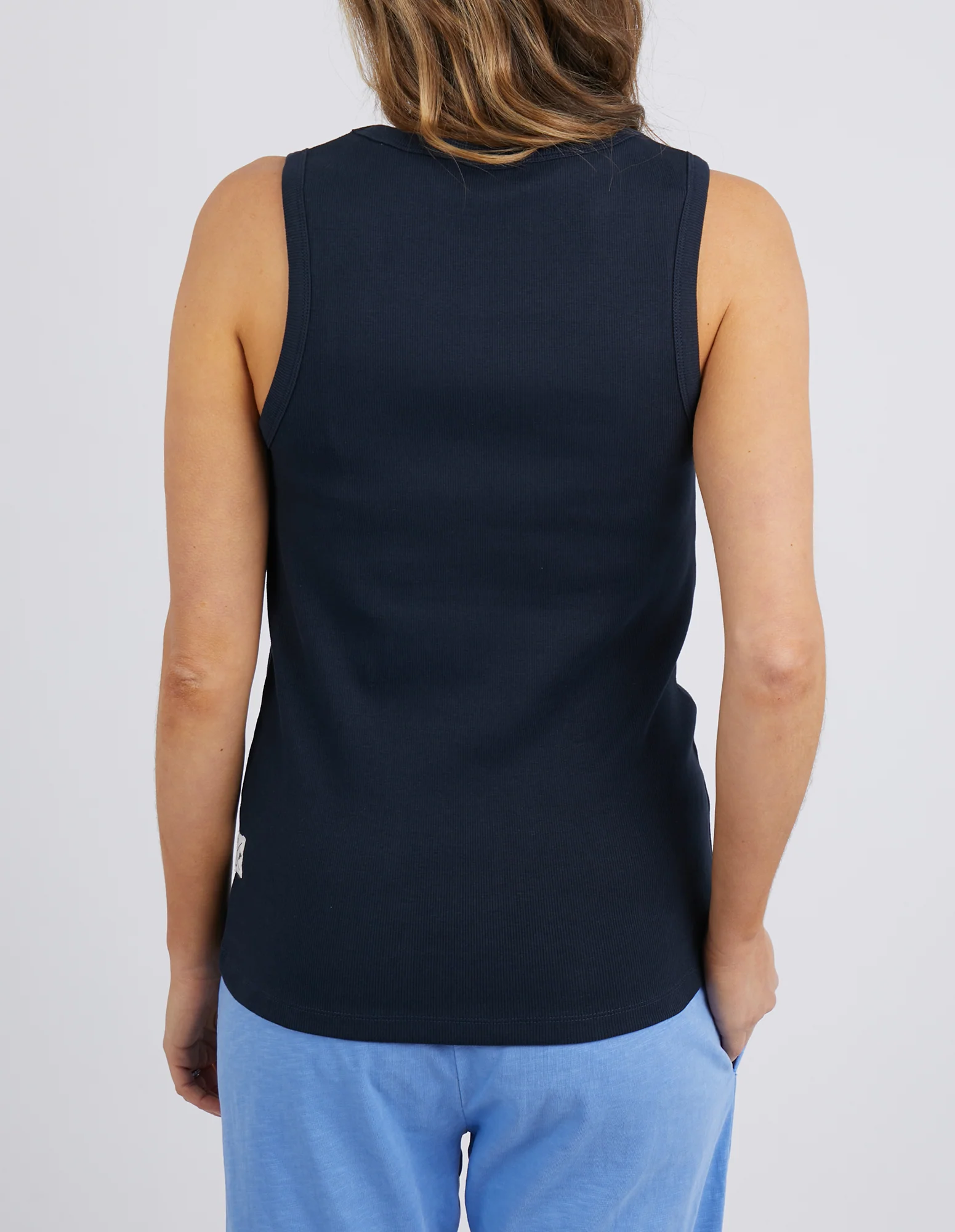 Rib Crew Tank Dark Sapphire - Image 3