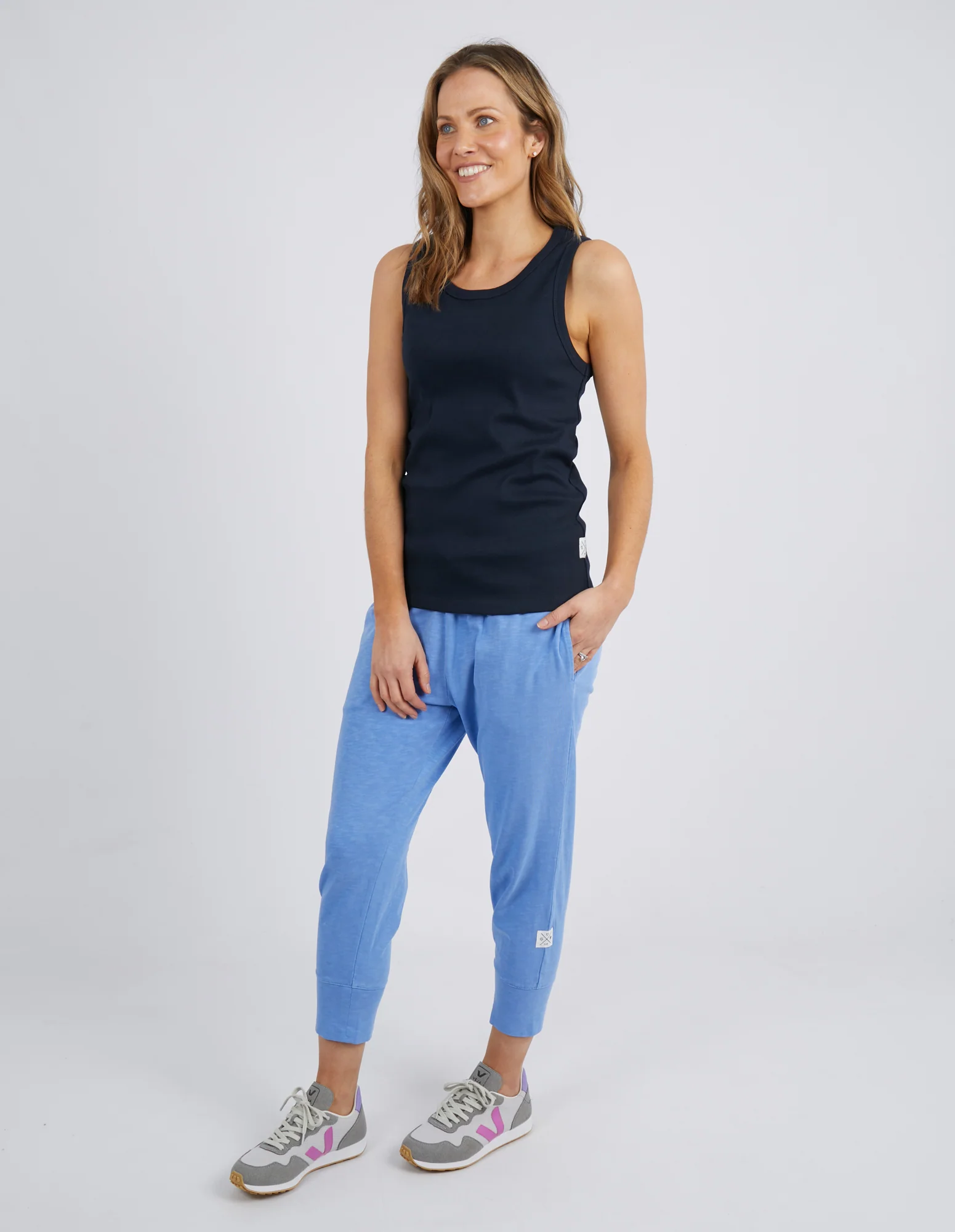 Rib Crew Tank Dark Sapphire - Image 4