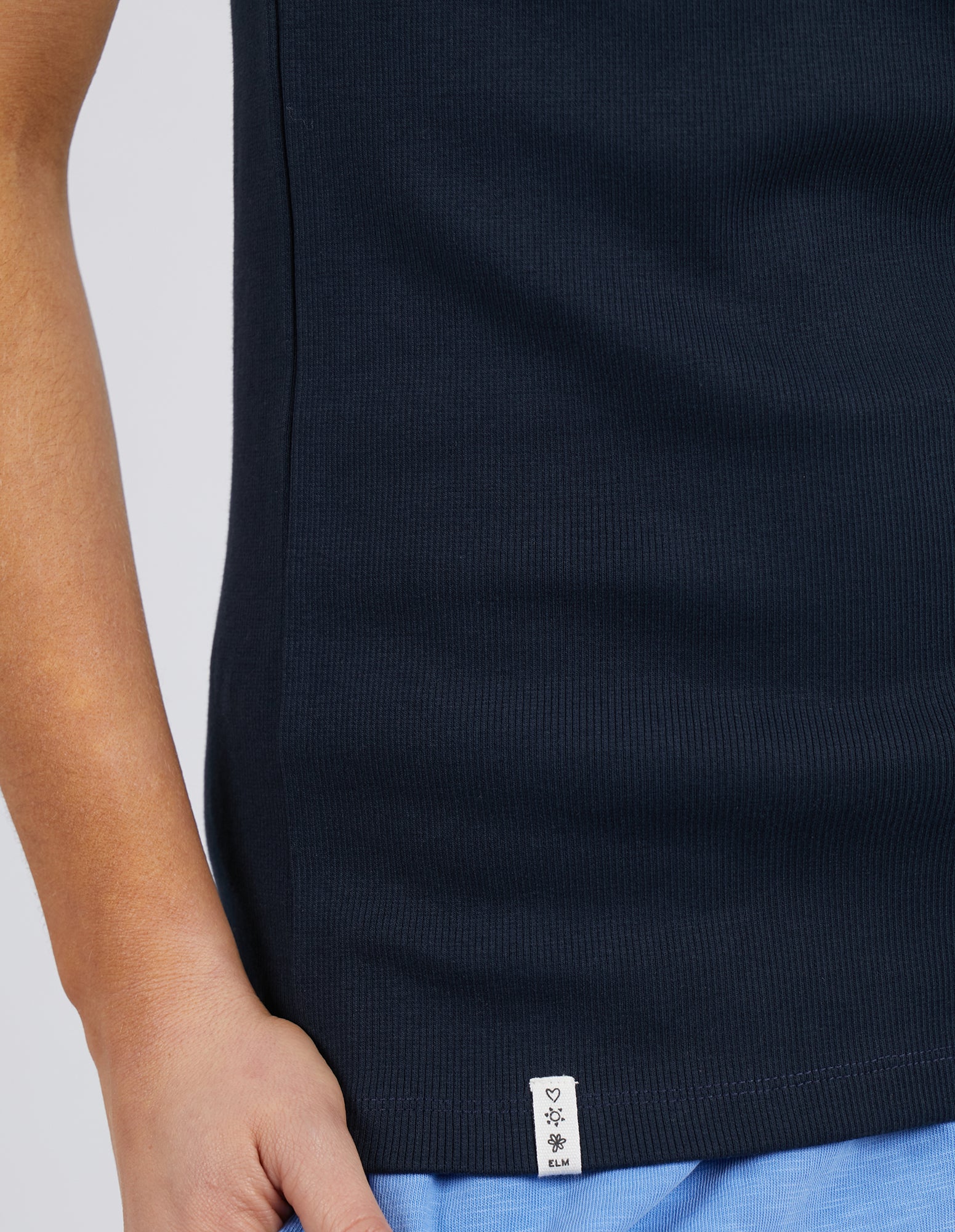 Rib Crew Tank Dark Sapphire - Image 5